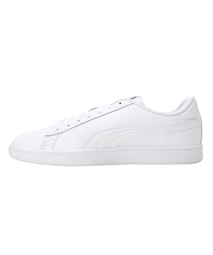 PUMA Unisex Puma Smash v2 L Low-Top, Puma White-Puma White, 43 EU