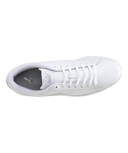 PUMA Unisex Puma Smash v2 L Low-Top, Puma White-Puma White, 43 EU