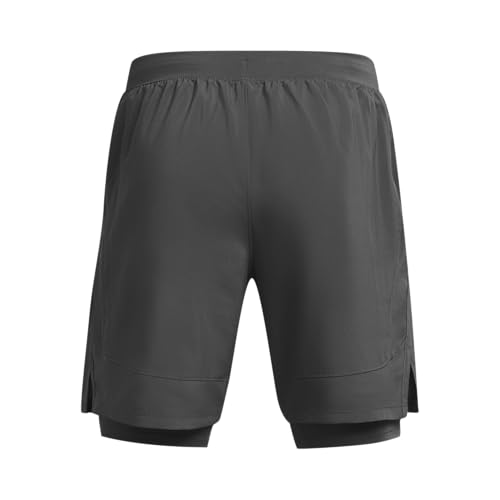 Under Armour Herren UA Launch 7'' 2-in-1 Short, Laufshorts aus leichtem Stretchgewebe, kurze Sporthose mit Innenslip