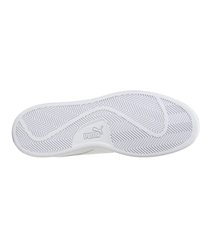 PUMA Unisex Puma Smash v2 L Low-Top, Puma White-Puma White, 43 EU