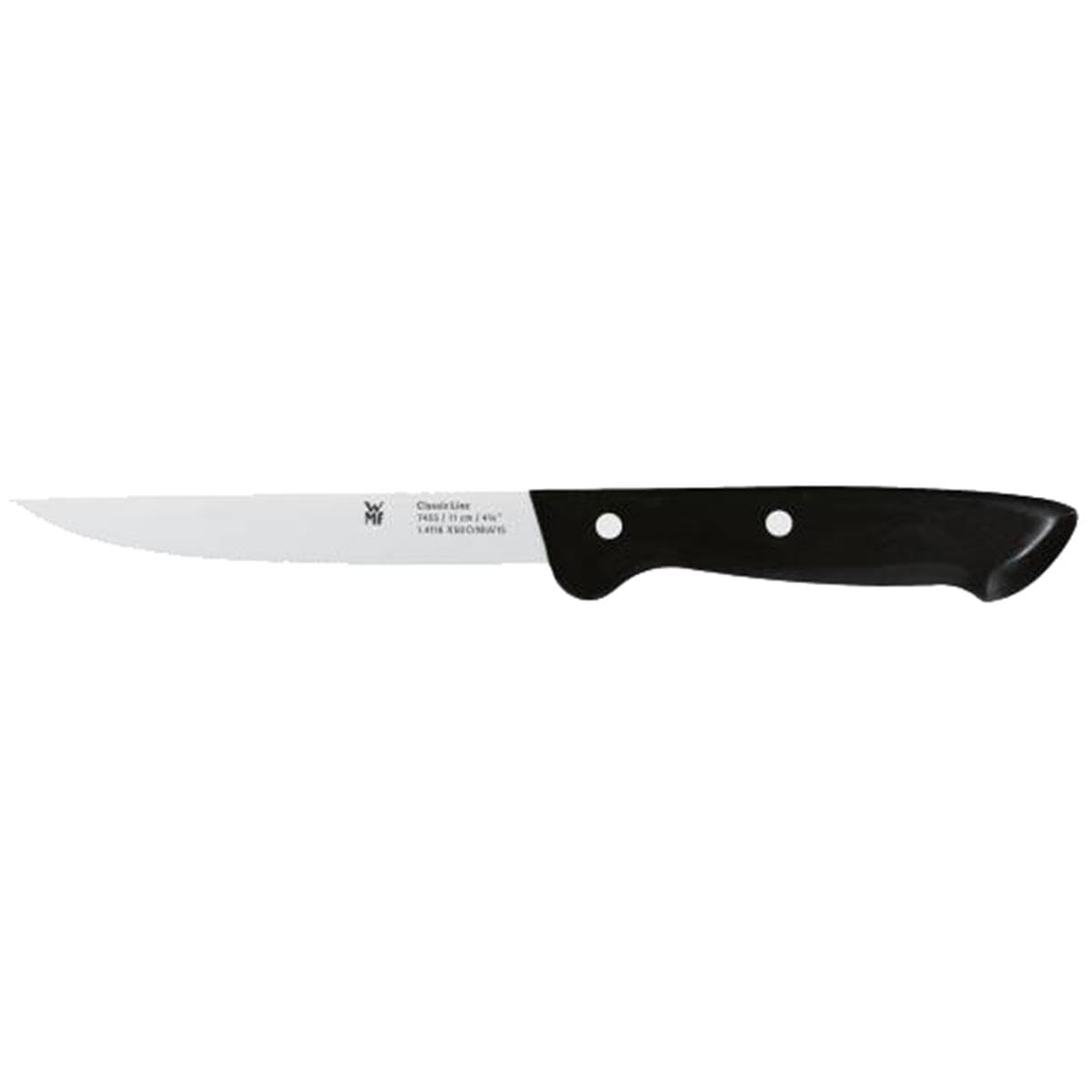 WMF Classic Line Messerblock mit Messerset 6-teilig, bestückt, 5 Messer, Birkenholz-Block, Spezialklingenstahl, natur, schwarz, silber