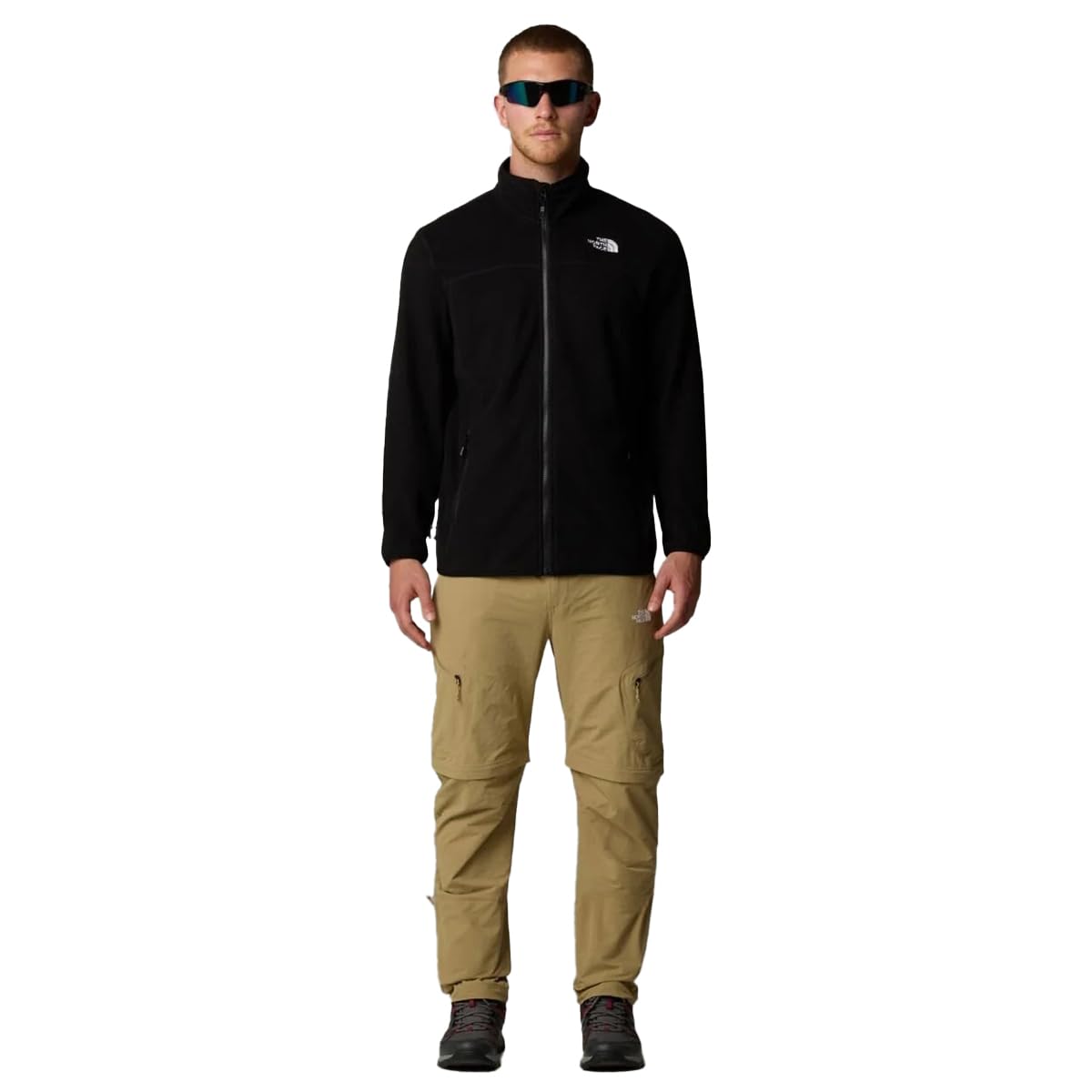 The North Face Herren 100 Glacier Full Zip Fleecejacke, Tnf Black/Npf, S