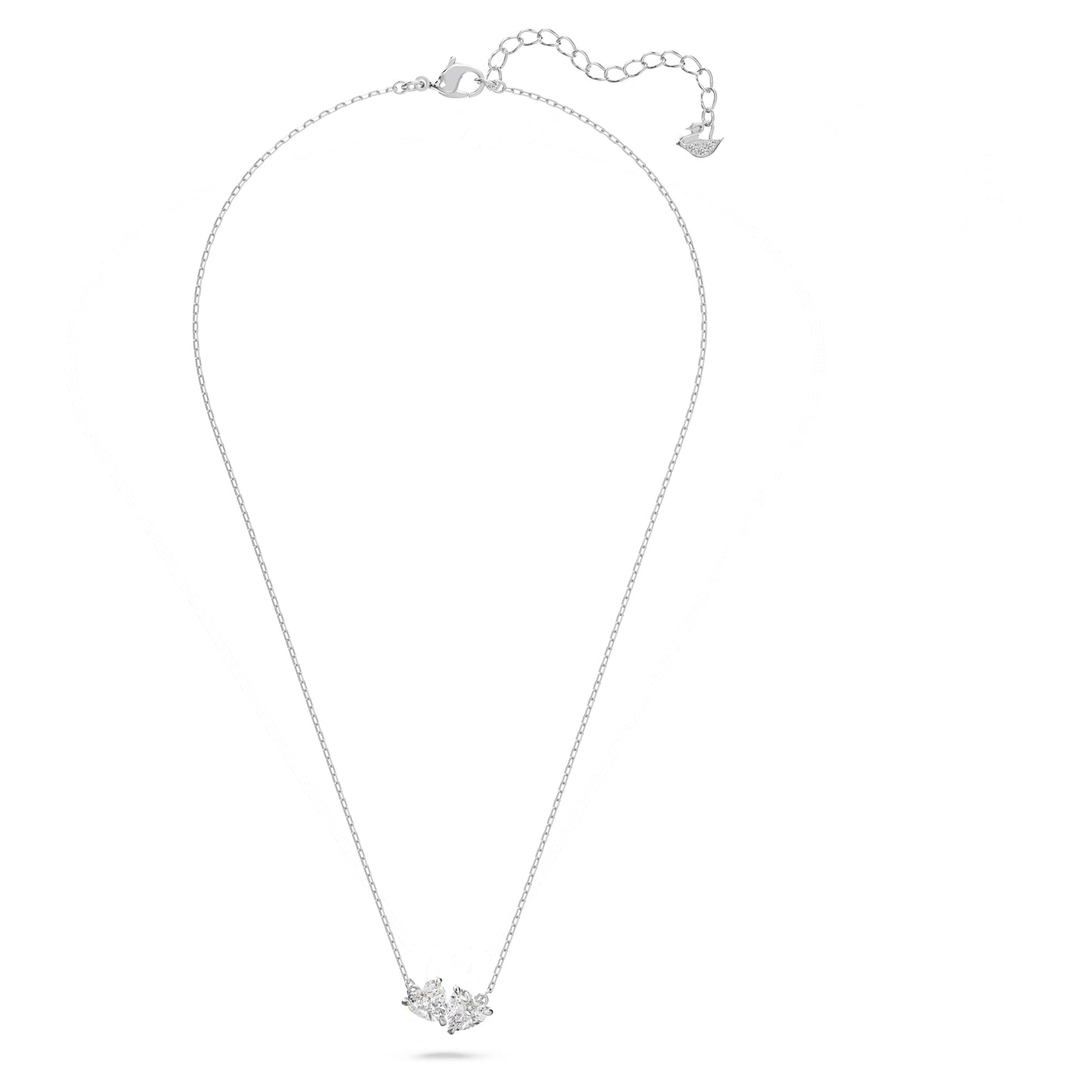 Swarovski Mesmera Soul Halskette, Herz, Weiss, Rhodiniert