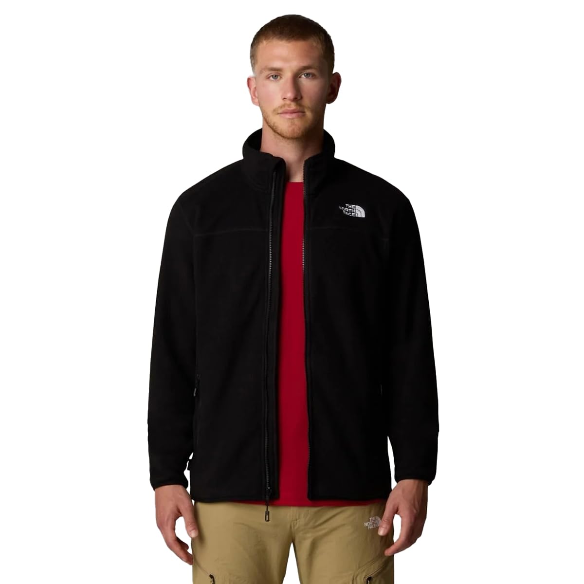 The North Face Herren 100 Glacier Full Zip Fleecejacke, Tnf Black/Npf, S