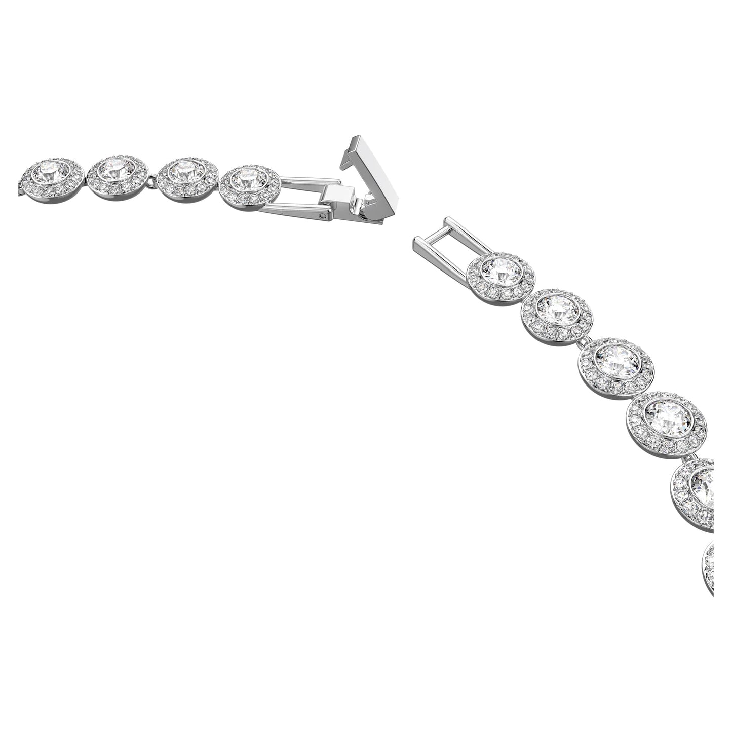 Swarovski Una Angelic Halskette, Rund, Weiss, Rhodiniert