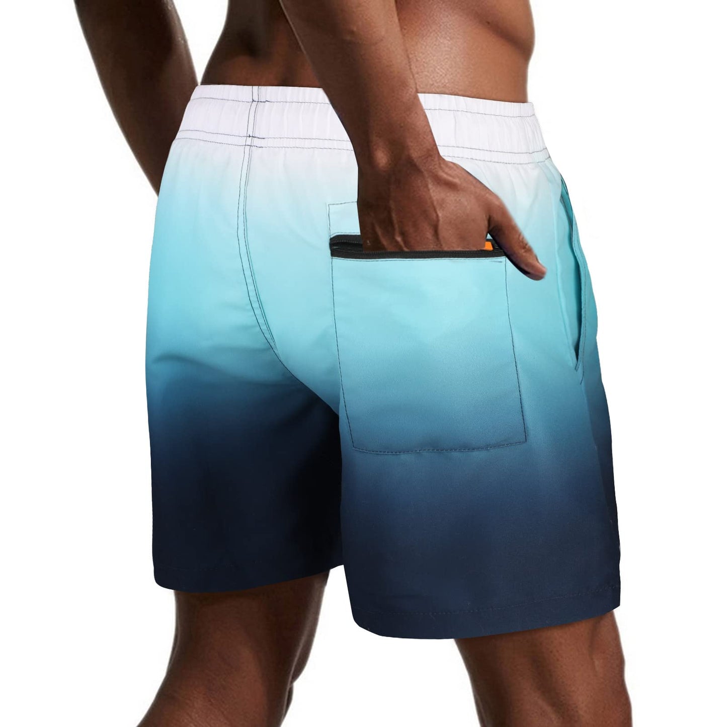 Danfiki Herren Badehose Schnelltrocknend Badeshorts Kurzen Strandhose Sporthose Schwimmhose mit Meshfutter