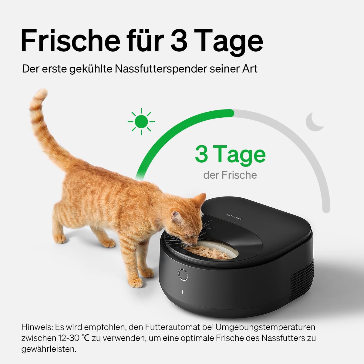 PETLIBRO Futterautomat Katze Nassfutter, Nassfutterautomat mit Halbleiter Kühlung, 2,4 GHz Wi-Fi Smart App-Steuerung, 3 Tage wahre Frische, Wet Food Futterspender für Katzen und Hunde