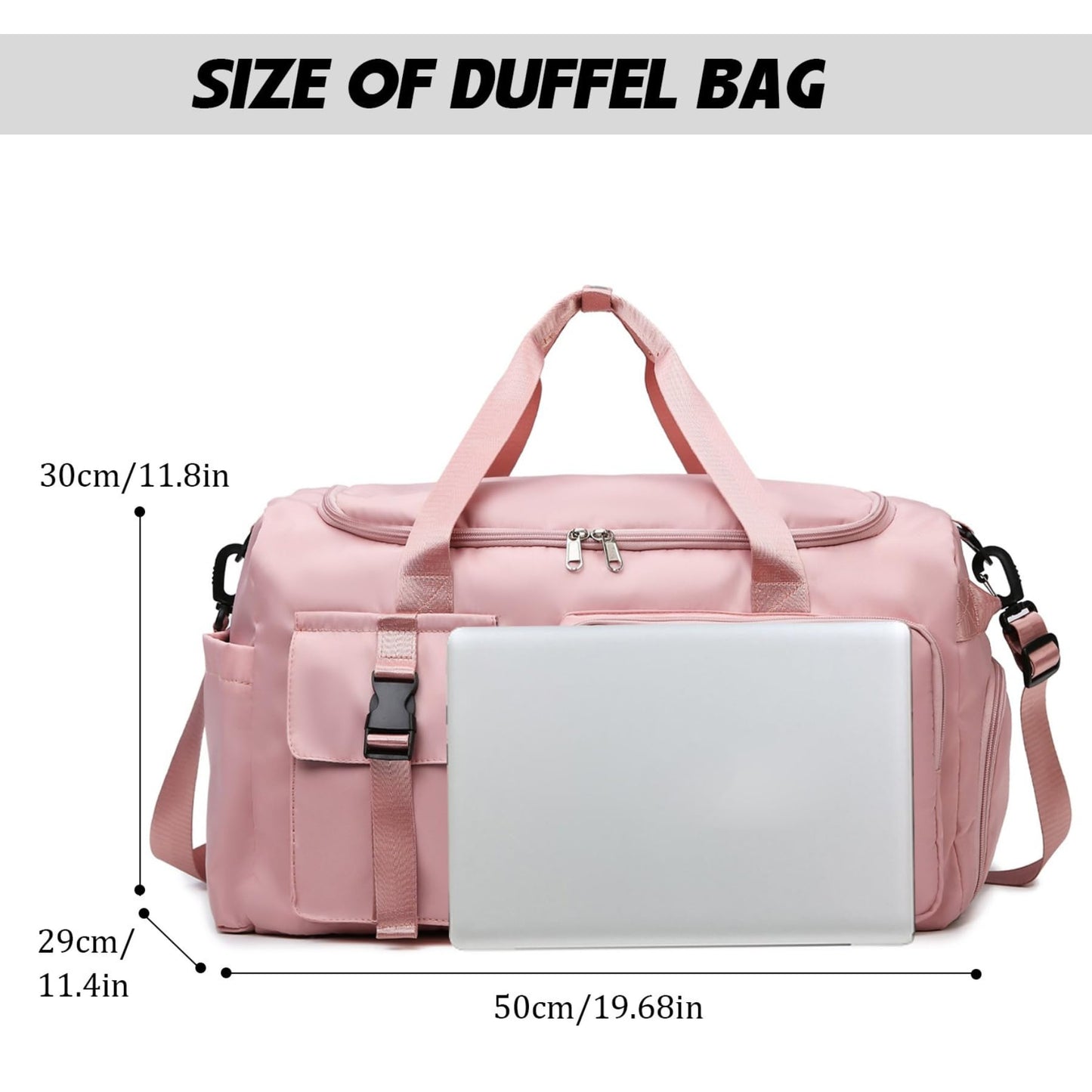 Suweir Sporttasche Damen Herren 42L Reisetasche mit Schuhfach Nassfach Wasserdicht Trainingstasche Travel Duffle Bag mit Rucksack Weekender Schwimmtasche Fitnesstasche für Reisen, Fitness, Sport