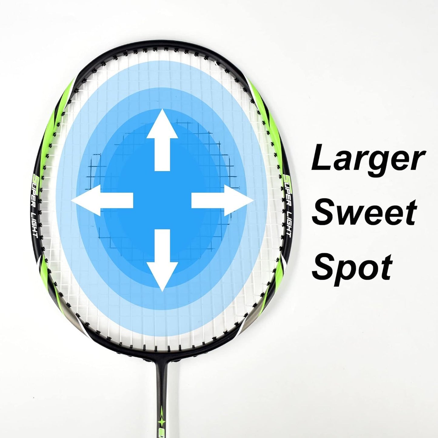 Senston Graphit Badminton Set Leichtgewicht Profi Badmintonschläger mit 2 Federbälle und 2 Griffband für Training, Sport und Unterhaltung