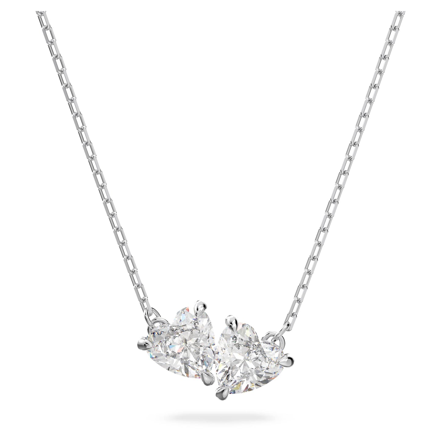 Swarovski Mesmera Soul Halskette, Herz, Weiss, Rhodiniert