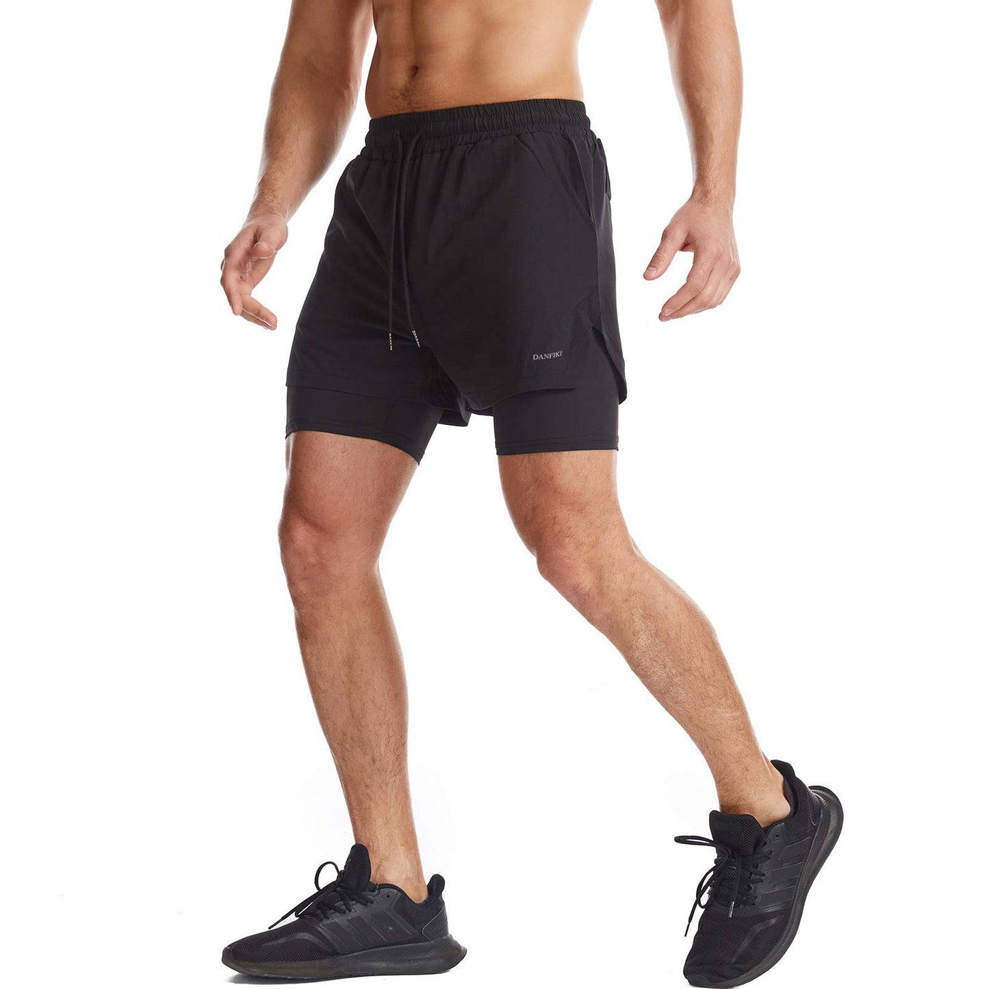 Danfiki Laufshorts Herren Kurze Sporthose Kurz mit Tasche Laufhose Herren Kurzmit Taschen Hosen Fitness Laufhose