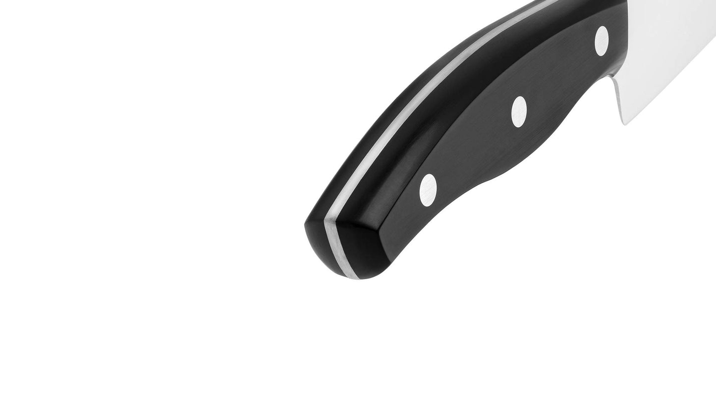 ZWILLING Twin Pollux Chinesisches Kochmesser, Klingenlänge: 18,5 cm, Rostfreier Spezialstahl/Kunststoff-Griff im Nietendesign, Schwarz