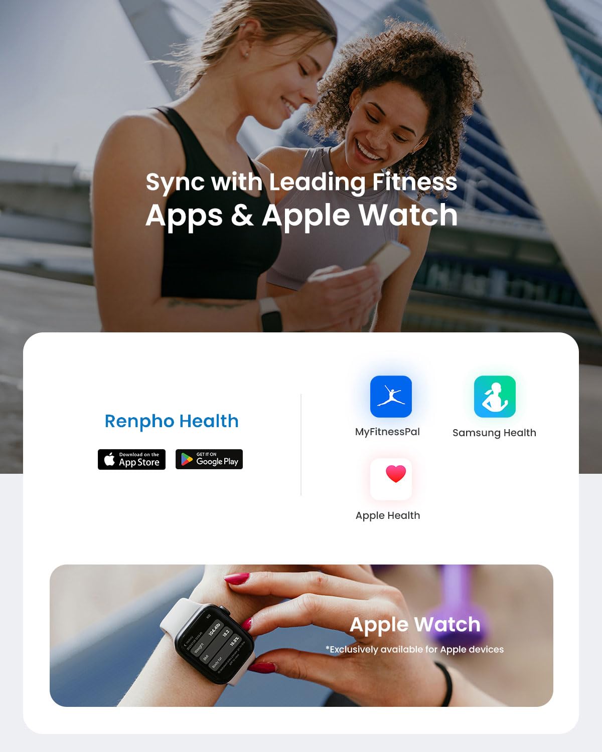 RENPHO Personenwaage Körperfettwaage, Waage Personen mit App 180 kg/400 lbs, Körperwaage Digital Bluetooth Körperanalysewaage für Körperfett, BMI, Muskelmasse, Protein, BMR, Schwarz