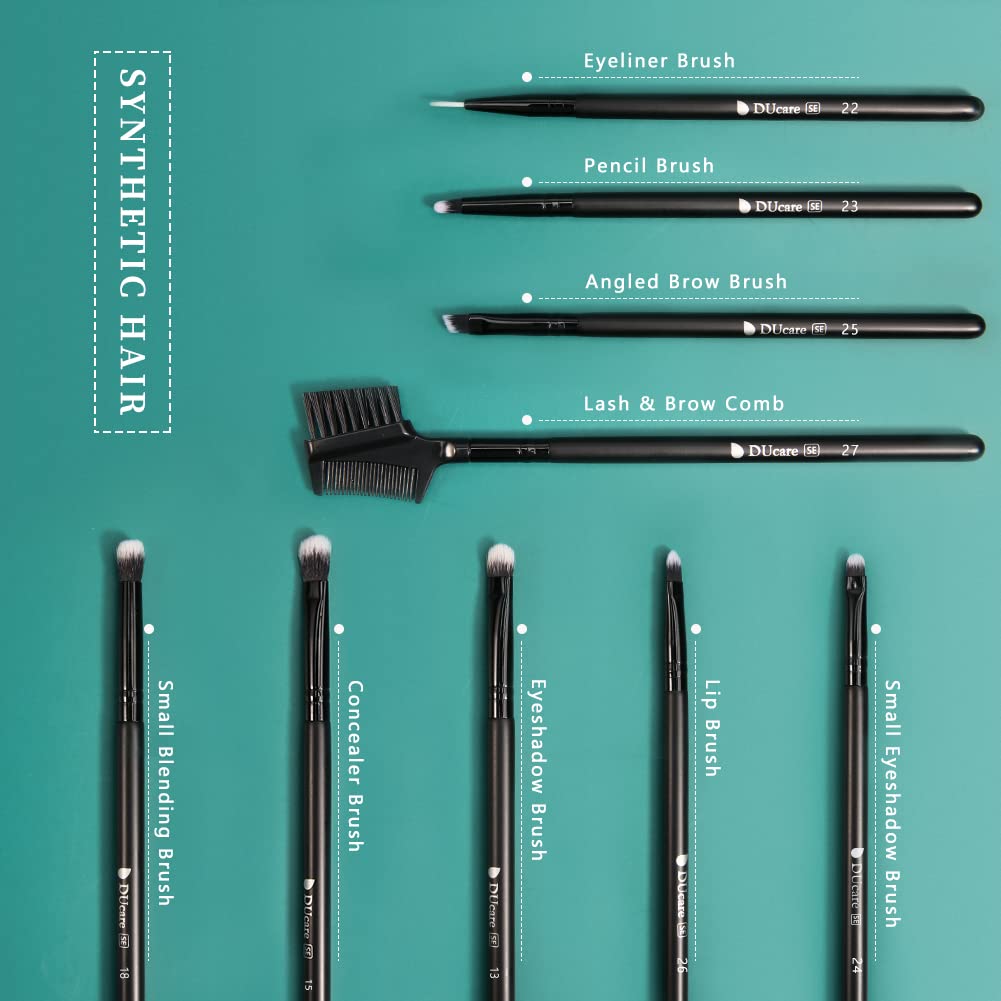 DUcare Pinselset Makeup 27 Stücke Professional Make up Matte Premium Hair Kabuki Foundation Pinsel Blending Lidschatten Schminkpinsel set