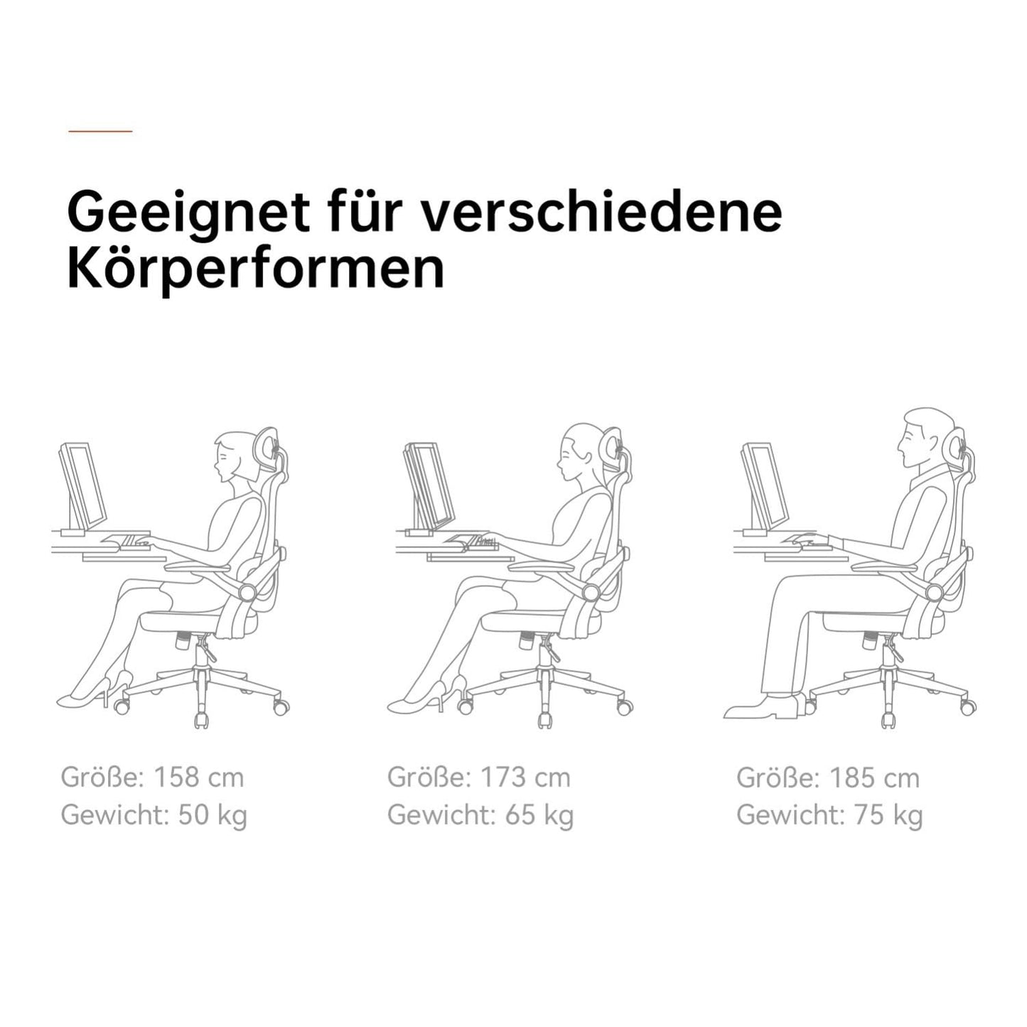 SIHOO M102C Bürostuhl Ergonomisch Schreibtischstuhl, Drehstuhl mit 3D-Armlehnen, Hohe Rückenlehne Lendenwirbelstütze Nach Oben und Unten, Höhenverstellung und Wippfunktion Schwarz