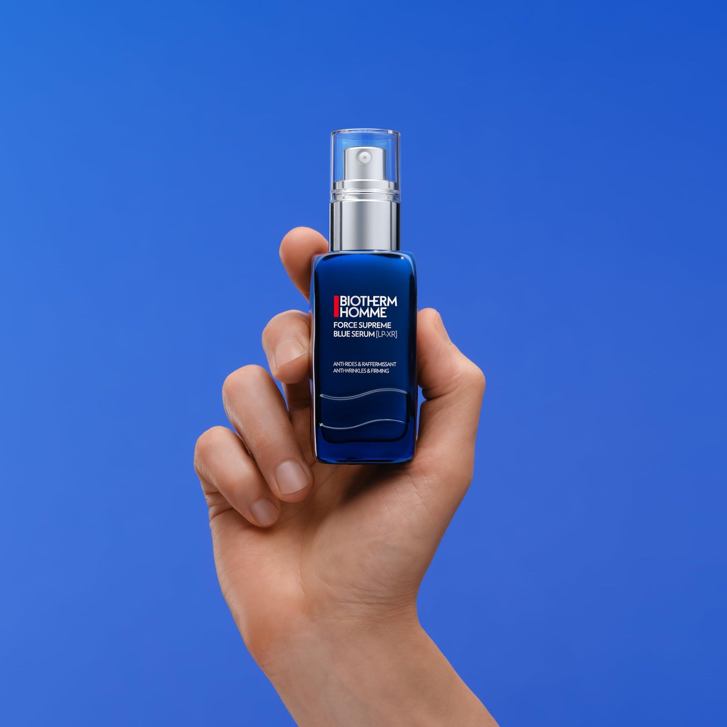 Biotherm Homme Force Supreme Blue Serum, revitalisierendes Anti Aging Gesichtsserum für die tägliche Gesichtspflege, Power-Kur für Männer