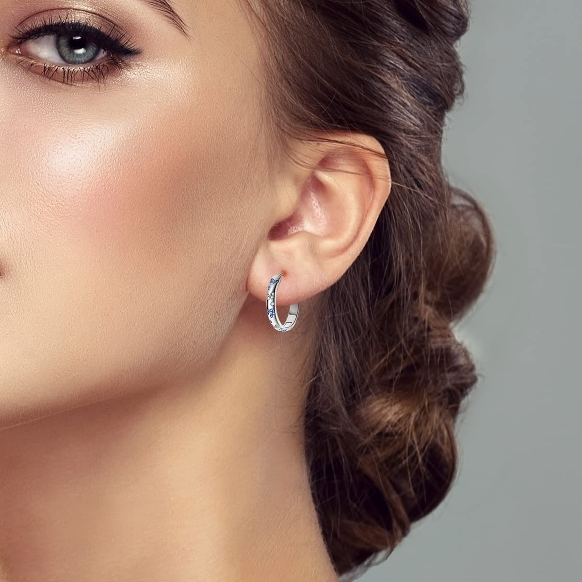 Parmuz Creolen aus 925er-Sterlingsilber für Damen groß klein Huggie verschiedene modische trendige Ohrringe Schmuck für Geburtstagsfeier