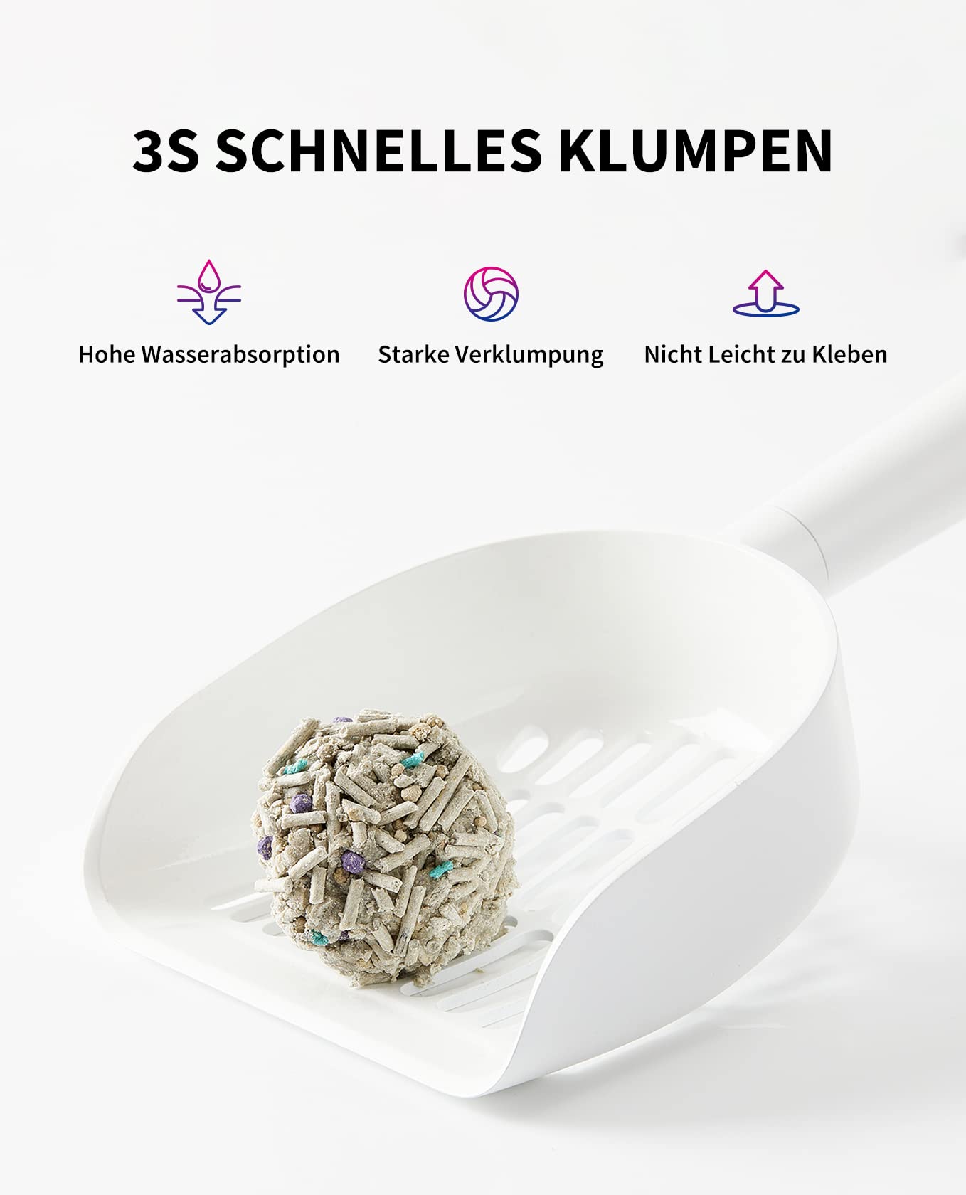 PETKIT 5 in 1 Gemischtes Katzenstreu, Spülbar, Geruchsfrei, Aktivkohle, Extrem Saugfähig und Schnell Trocknend Tofu-Katzenstreu(Zwei Taschen)