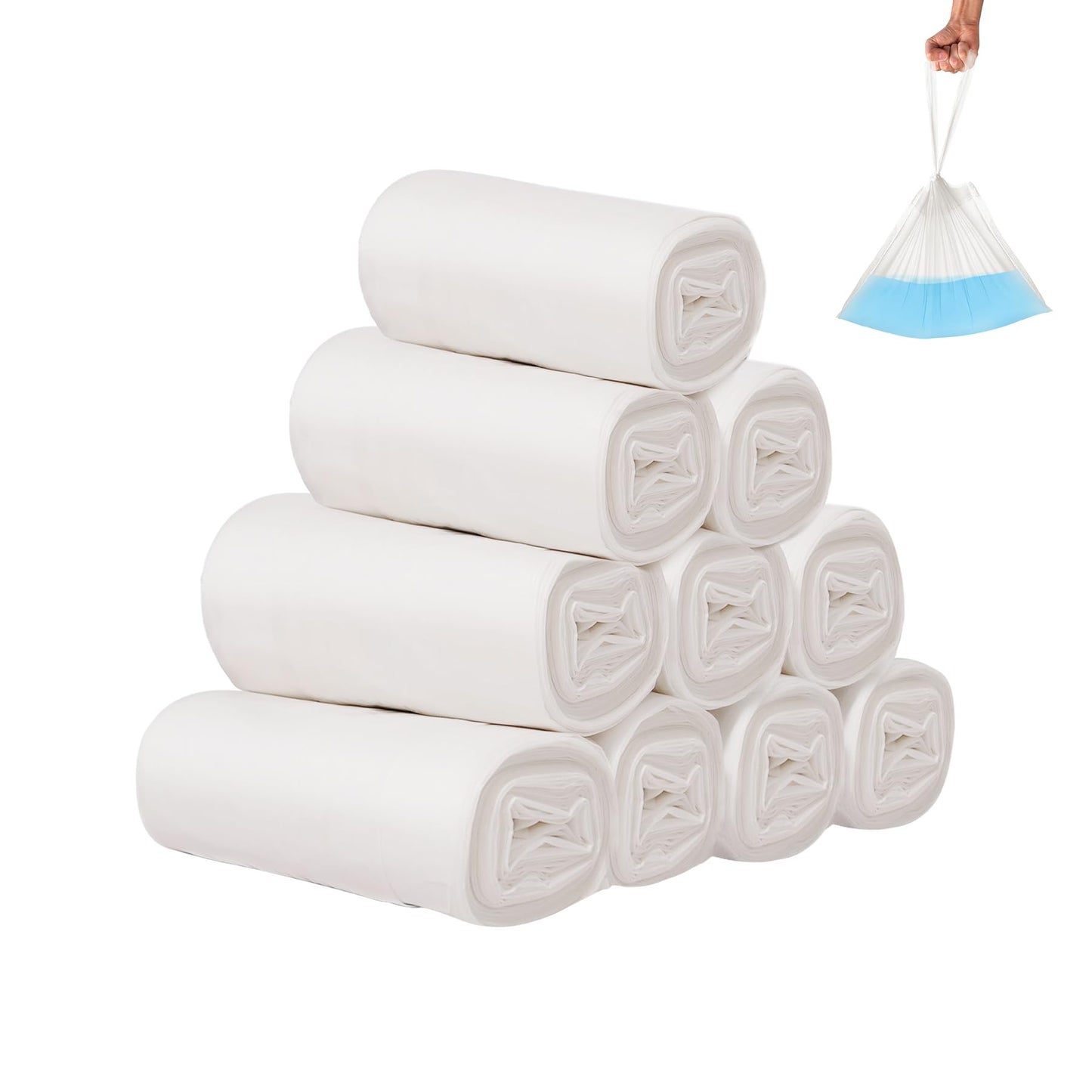 TYRY.HU Töpfchen Müllsäcke aus 100% Recycling Material,Müllbeutel 10er Rolle,Extrem Reißfest 34 x 21 cm, Reinigungsbeutel für Hundekot, Trainingstöpfchen, Picknick