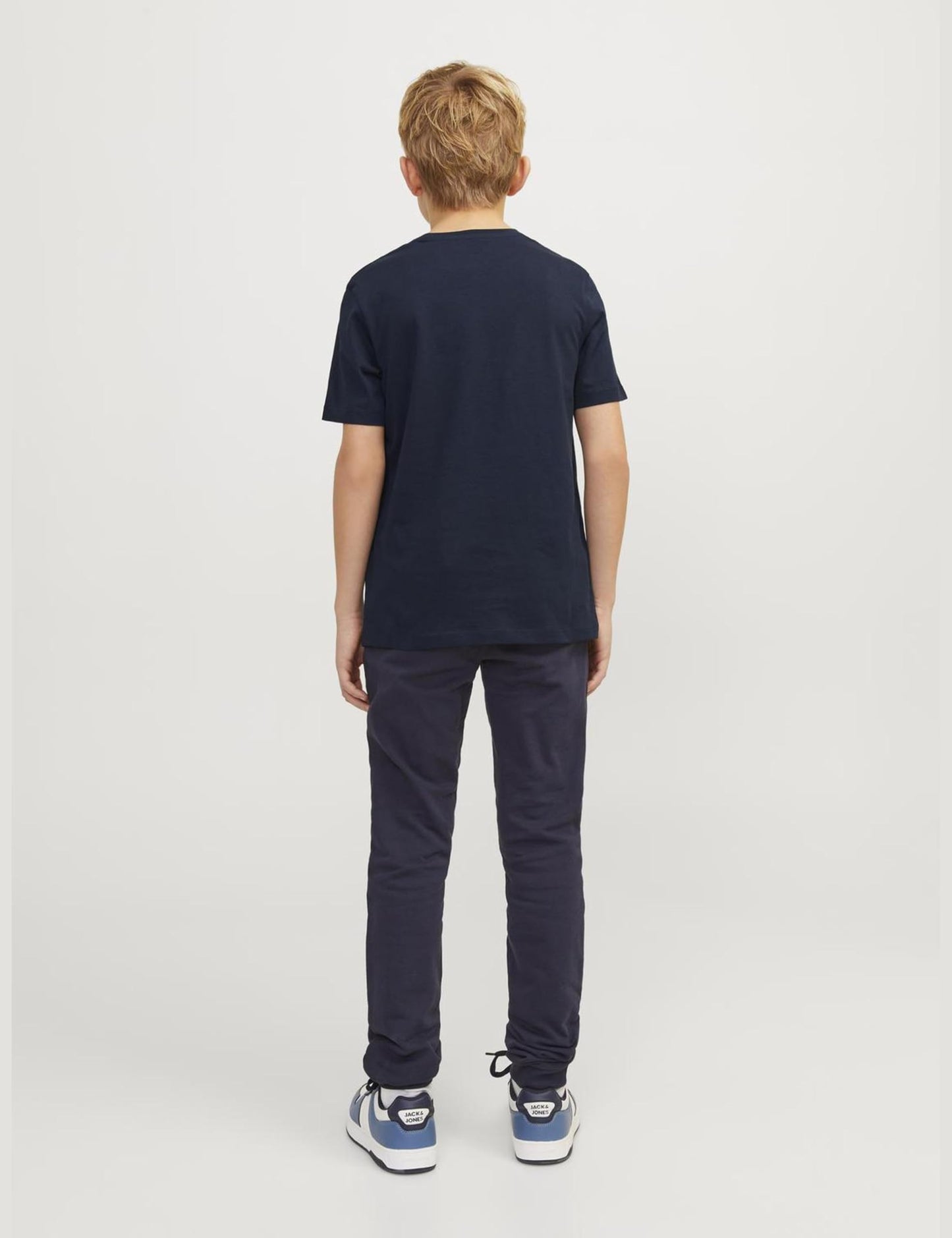 Jack & Jones Jungen T-Shirt JJELOGO Tee SS O-Neck 2 COL S NOOS JNR, Navy Blazer/Print:White + Marmelade,152
