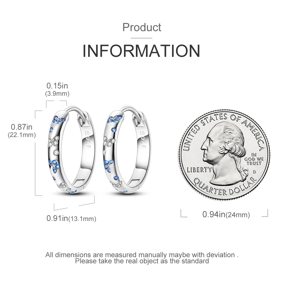 Parmuz Creolen aus 925er-Sterlingsilber für Damen groß klein Huggie verschiedene modische trendige Ohrringe Schmuck für Geburtstagsfeier