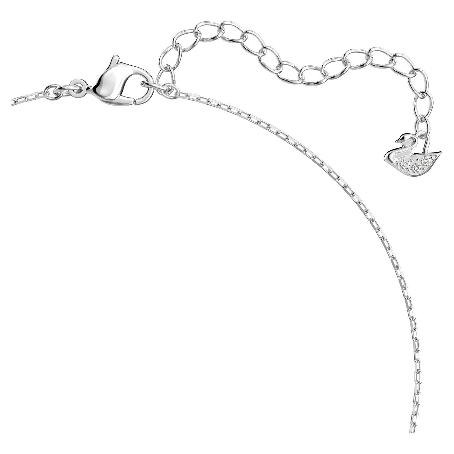 Swarovski Mesmera Soul Halskette, Herz, Weiss, Rhodiniert
