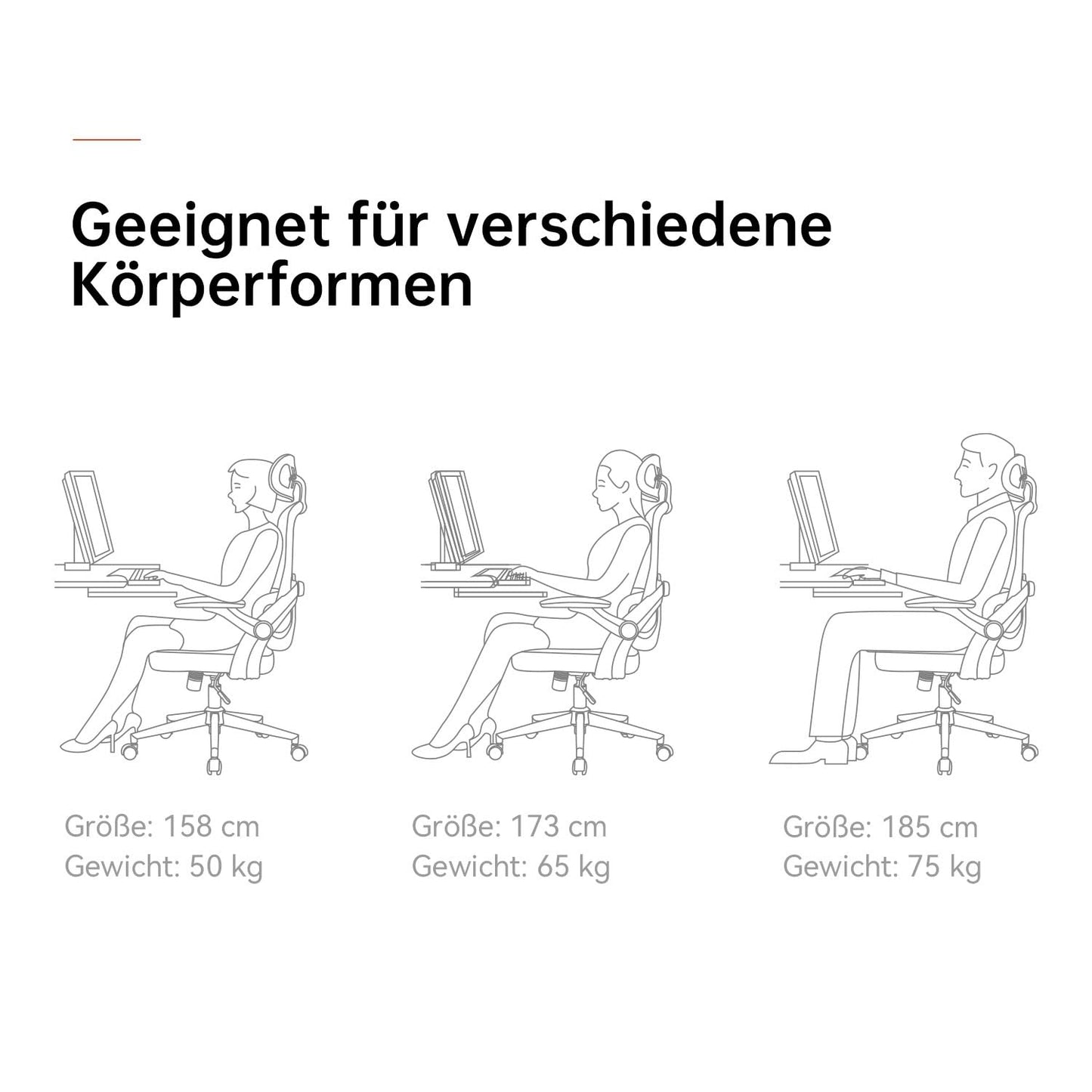 SIHOO M102C Bürostuhl Ergonomisch Schreibtischstuhl, Drehstuhl mit 3D-Armlehnen, Hohe Rückenlehne Lendenwirbelstütze Nach Oben und Unten, Höhenverstellung und Wippfunktion Schwarz