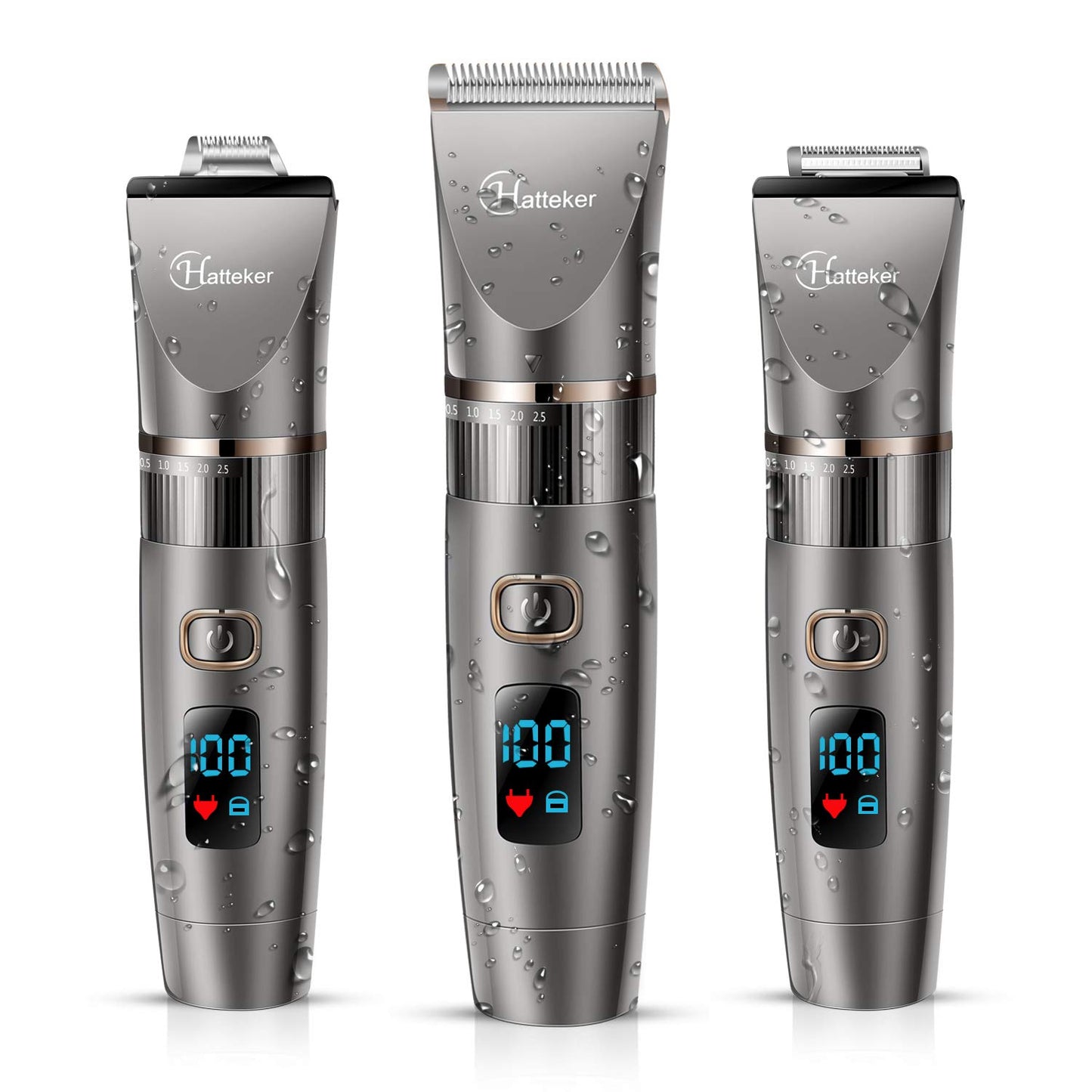 Hatteker Haarschneidemaschine Profi Haarschneider Herren Haartrimmer Bartschneider Barttrimmer Präzisionstrimmer Langhaarschneider Wasserdicht 3 In 1