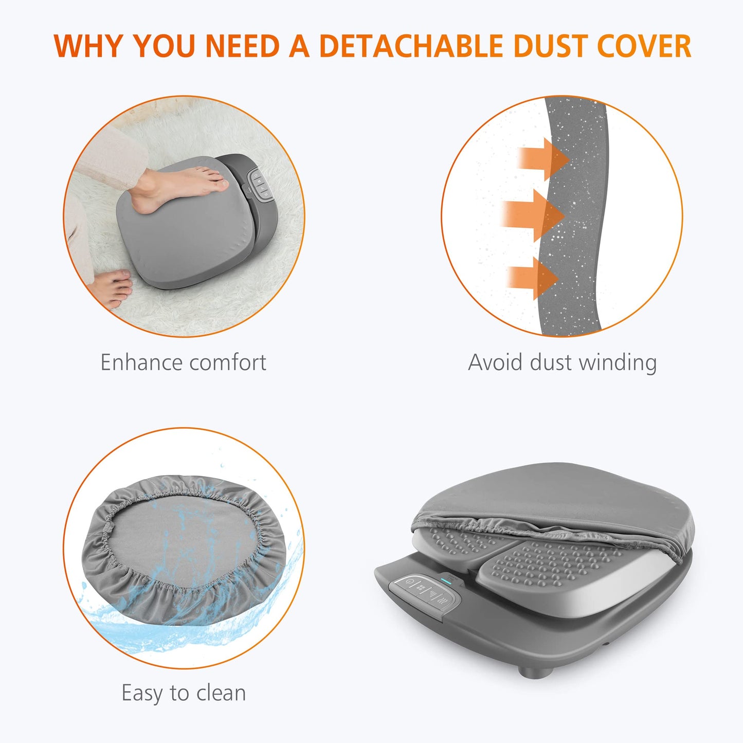 SNAILAX Shiatsu Fußmassagegerät mit Wärmefunktion, Fernbedienung, einstellbare Vibration Geschwindigkeit elektrische Maschine für die Durchblutung, Plantar Fasciitis, Schmerzlinderung