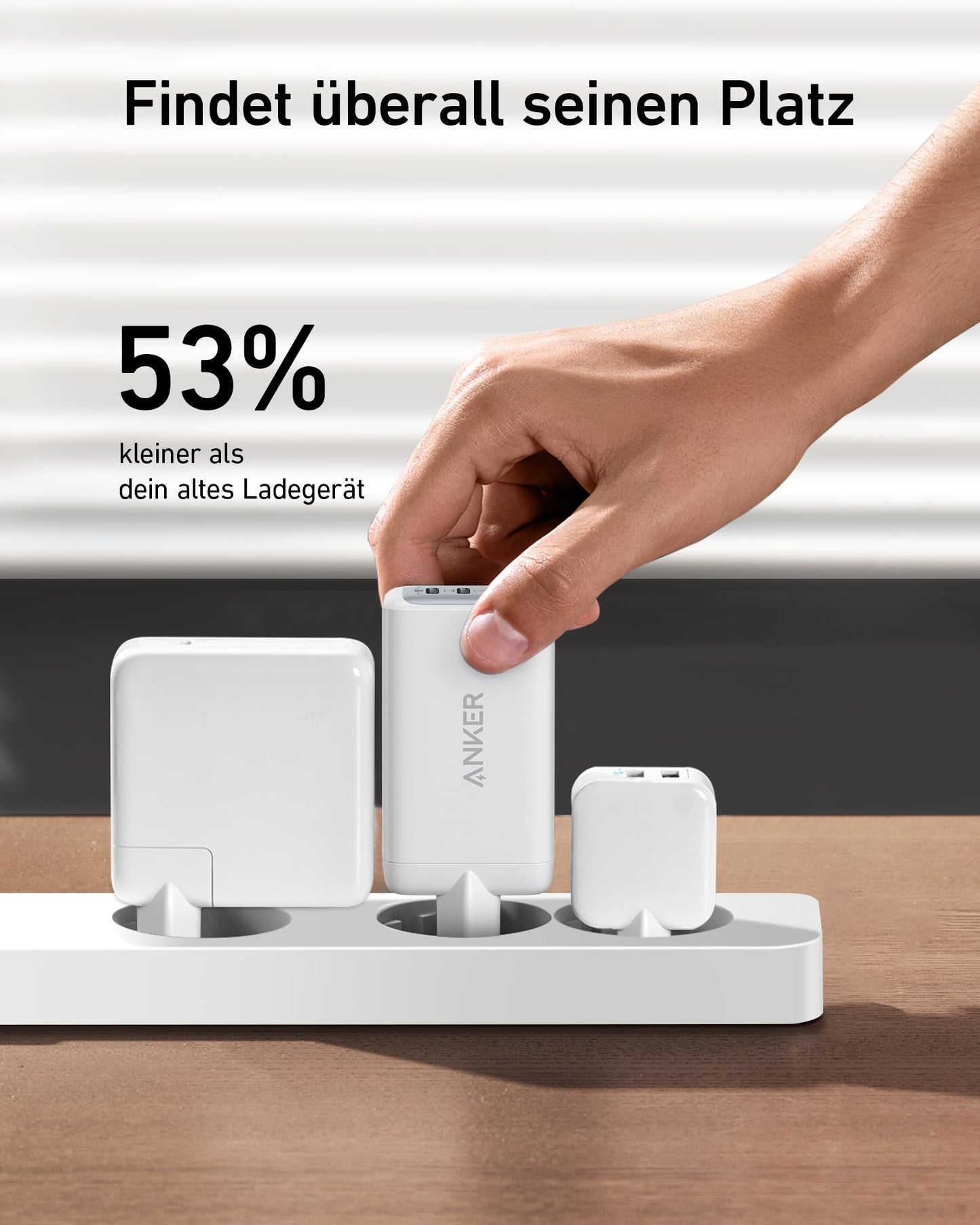 Anker USB C Ladegerät (Nano II 65W) Pod 3-Port PPS Schnellladegerät, iPad Ladegerät, Kompaktes USB-C Netzteil für MacBook Pro, iPad Pro, Galaxy S20, Dell XPS 13, Note 20, iPhone 16/15, Pixel