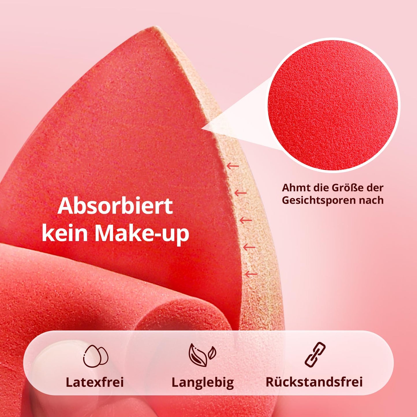 BEAKEY Make up Schwamm Set, Mehrfarbige blenderBeauty Schwamm Foundation Schminkschwamm, Makellos für Flüssigkeit, Creme und Puder, 5 Stück