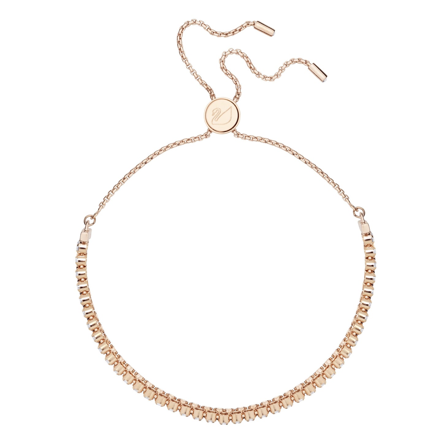 Swarovski Matrix Armband, Weiss, Roségold-Legierungsschicht