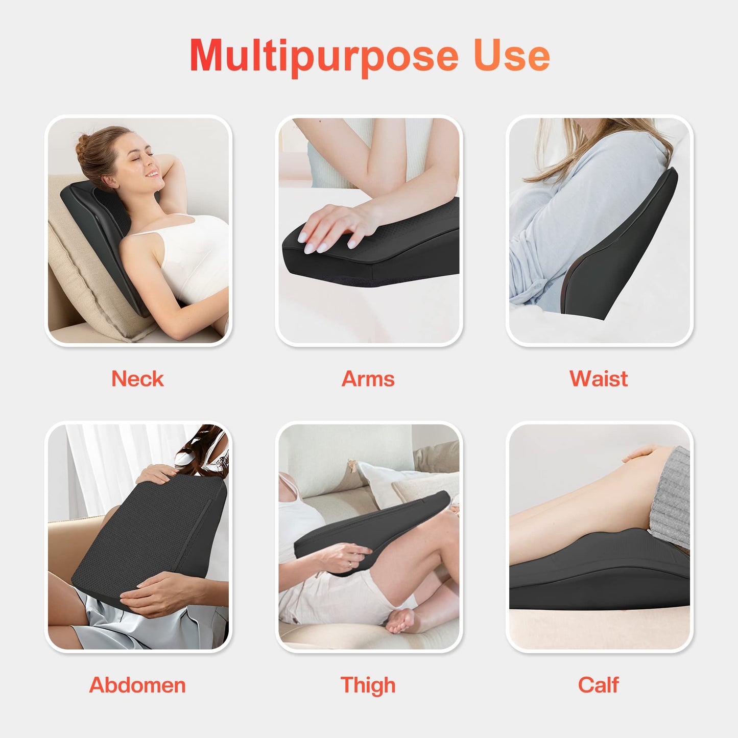 COMFIER Massagegerät, Nackenmassagegerät mit Wärme, Shiatsu Rückenmassagegerät mit 4D Knetköpfen, Massagekissen für Schulter, Rücken, Beine, Geschenke für Männer Frauen
