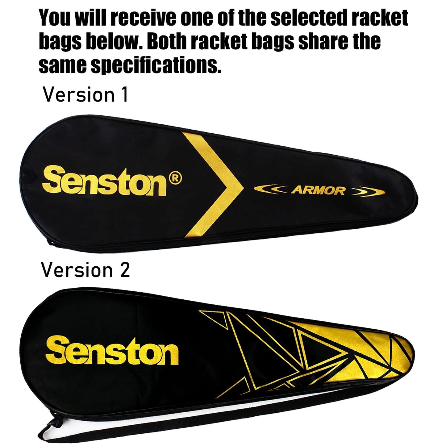 Senston Graphit Badminton Set Leichtgewicht Profi Badmintonschläger mit 2 Federbälle und 2 Griffband für Training, Sport und Unterhaltung