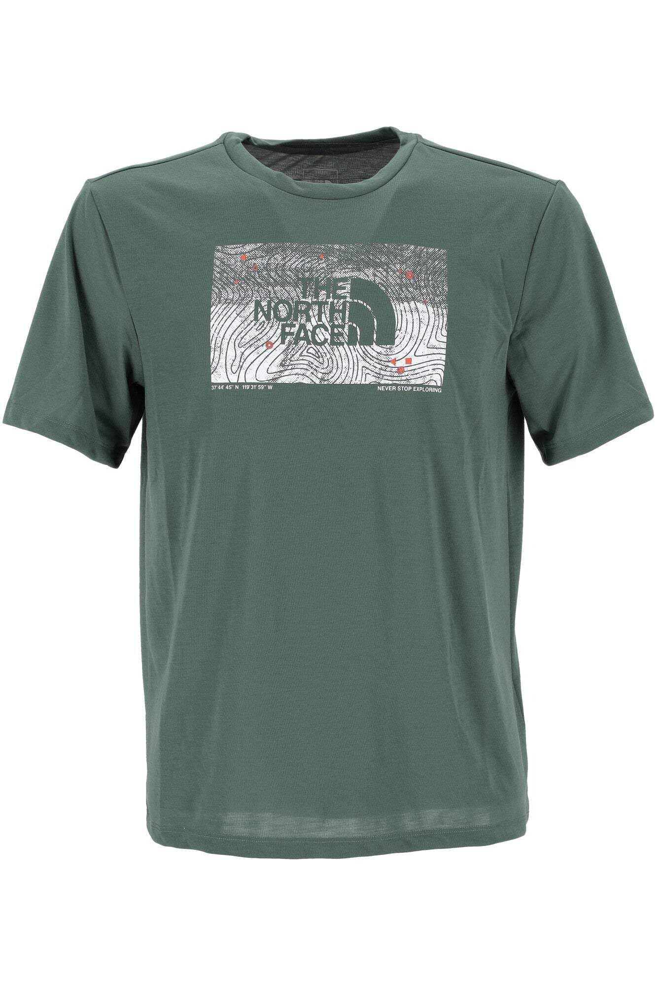 THE NORTH FACE NF0A8BQVHCH M Foundation Abstract Graphic Tee T-Shirt Herren Duck Green Größe XL