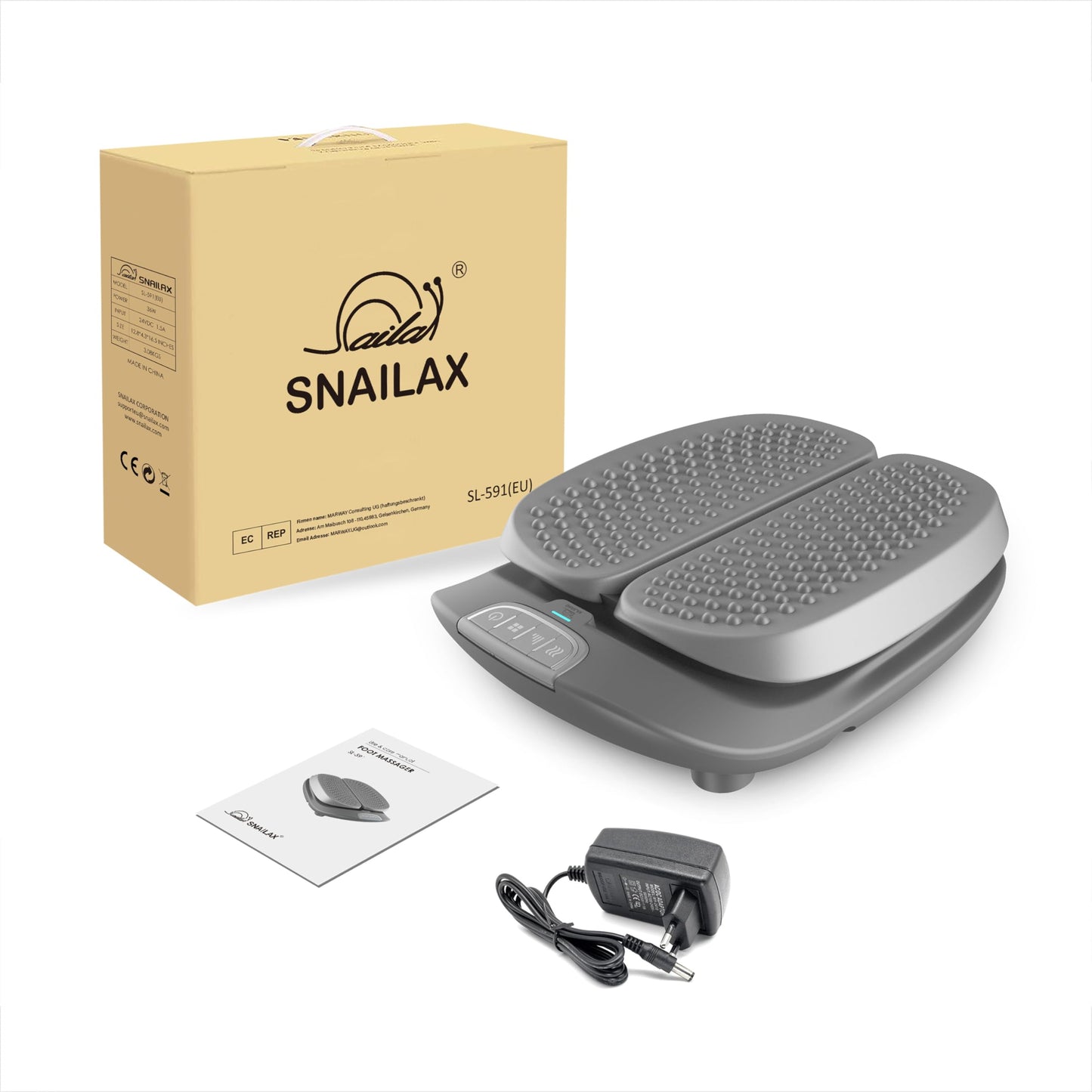 SNAILAX Shiatsu Fußmassagegerät mit Wärmefunktion, Fernbedienung, einstellbare Vibration Geschwindigkeit elektrische Maschine für die Durchblutung, Plantar Fasciitis, Schmerzlinderung