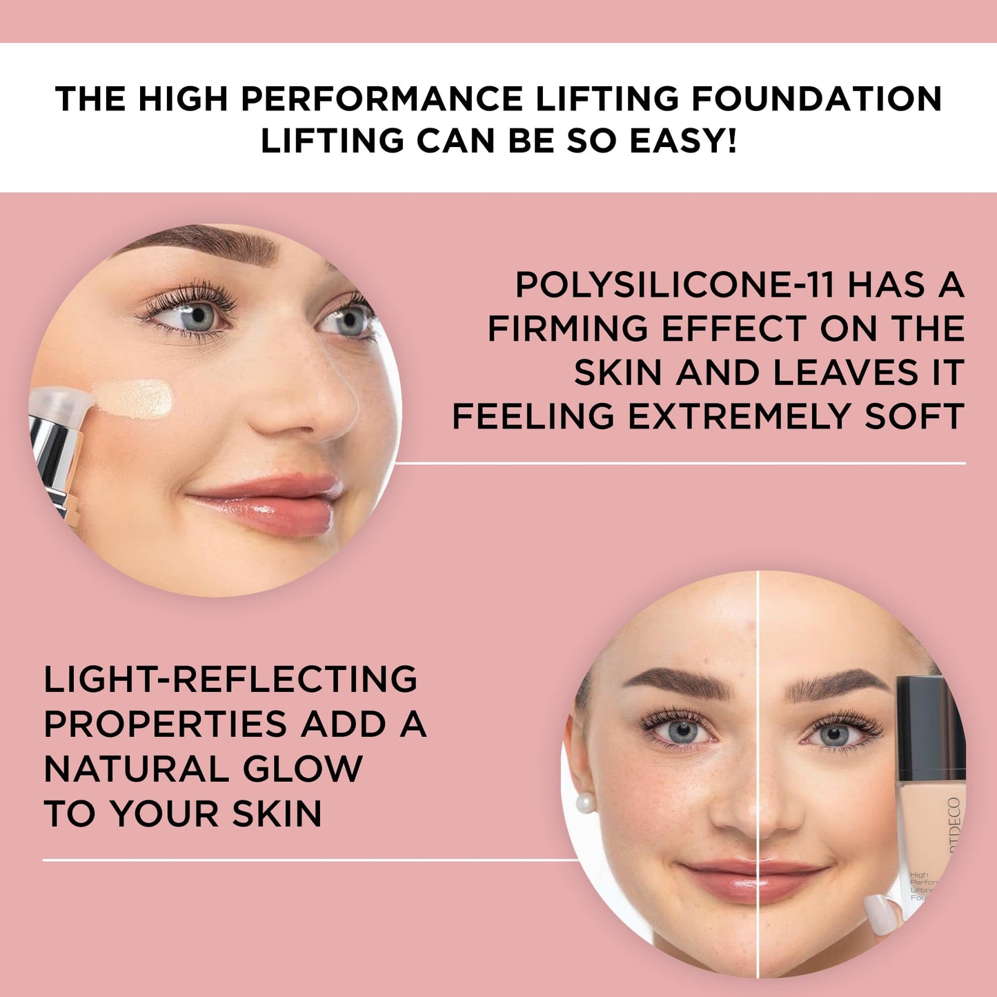 ARTDECO High Performance Lifting Foundation - Flüssiges Make-up für eine sanft mattierte, straffe Haut - 1 x 30 ml