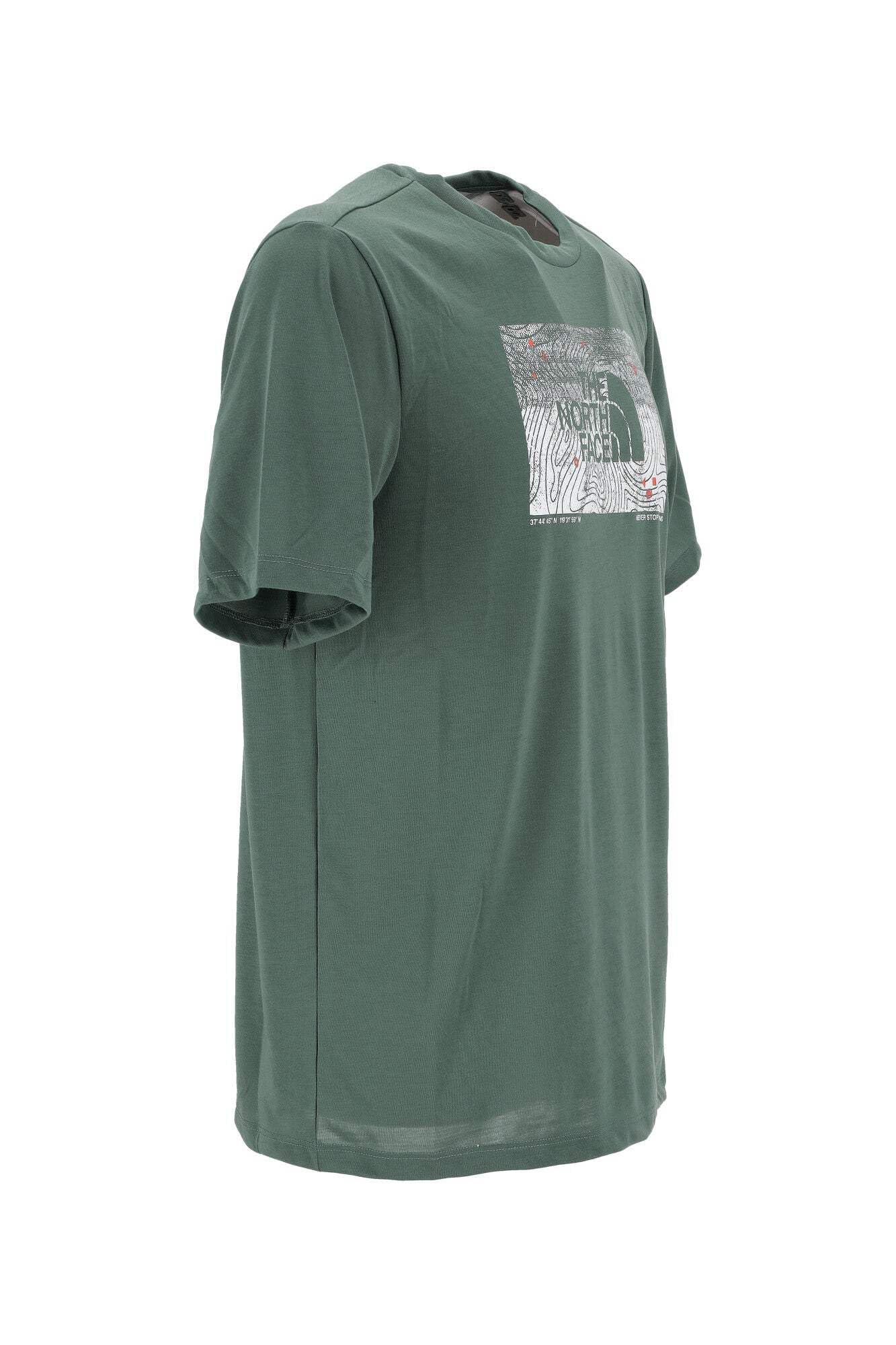THE NORTH FACE NF0A8BQVHCH M Foundation Abstract Graphic Tee T-Shirt Herren Duck Green Größe XL