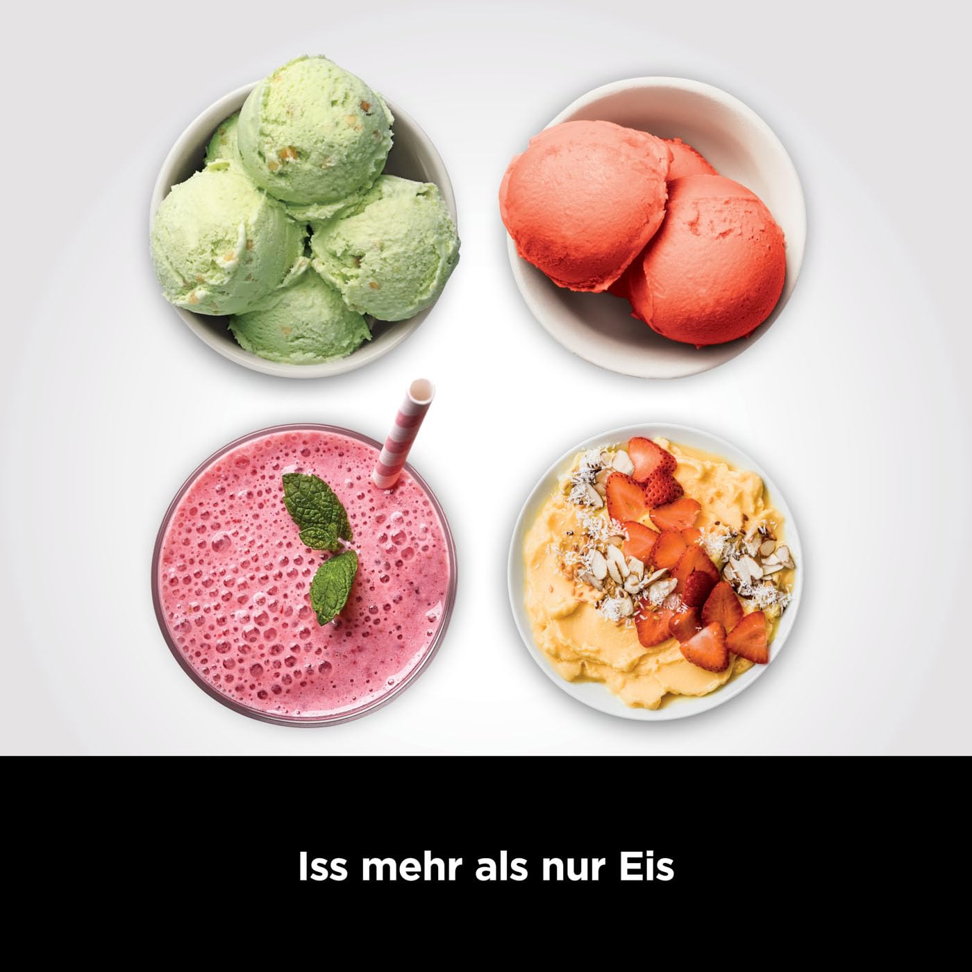 Ninja CREAMi Eismaschine & Frozen Dessert Maker mit 3 Behältern, 7 Programmen, macht Eiscreme, Gelato, Sorbet, Smoothie Bowl, Milchshakes und mehr, macht 1,4 L Eiscreme, Schwarz & Kupfer, NC300EUCP