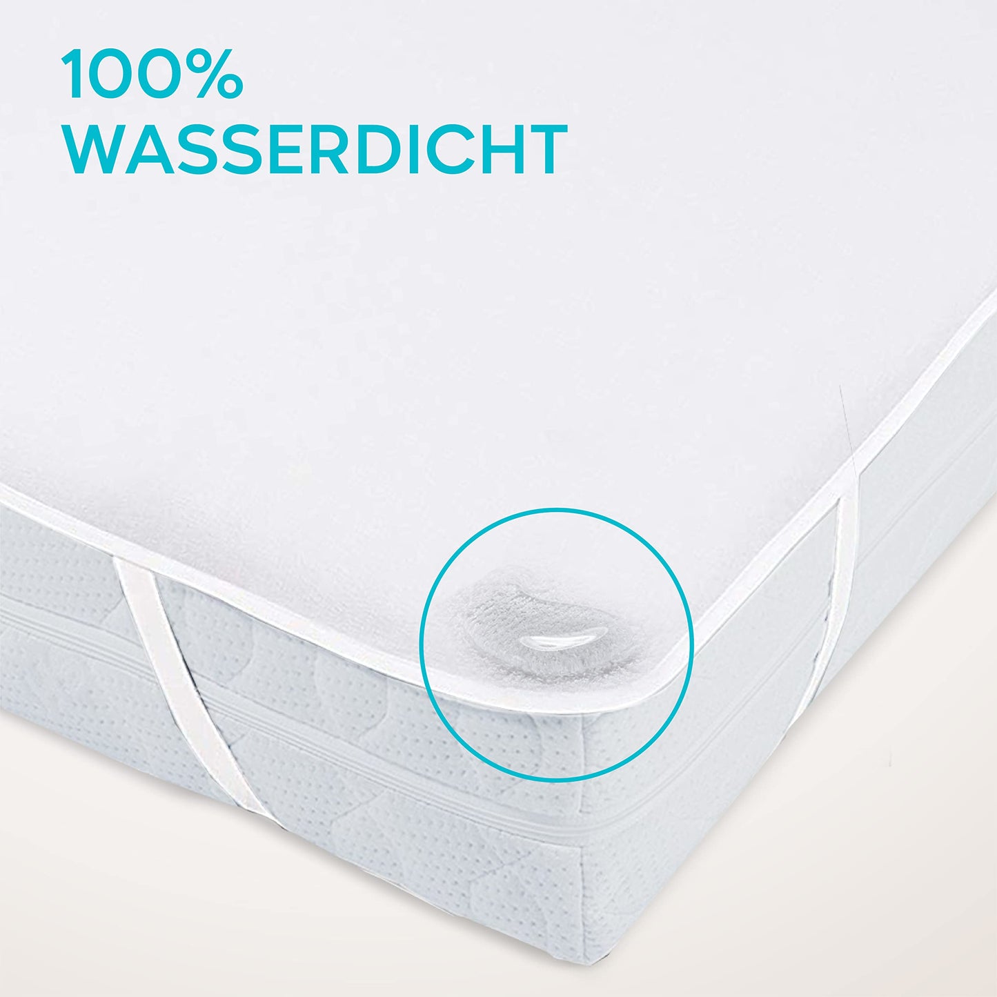 Matratzenschoner 180x200 Wasserdicht Oeko-TEX Zertifiziert von Twinzen - Matratzenschoner 180x200 Baumwolle Atmungsaktiv mit 4 Eckgummis
