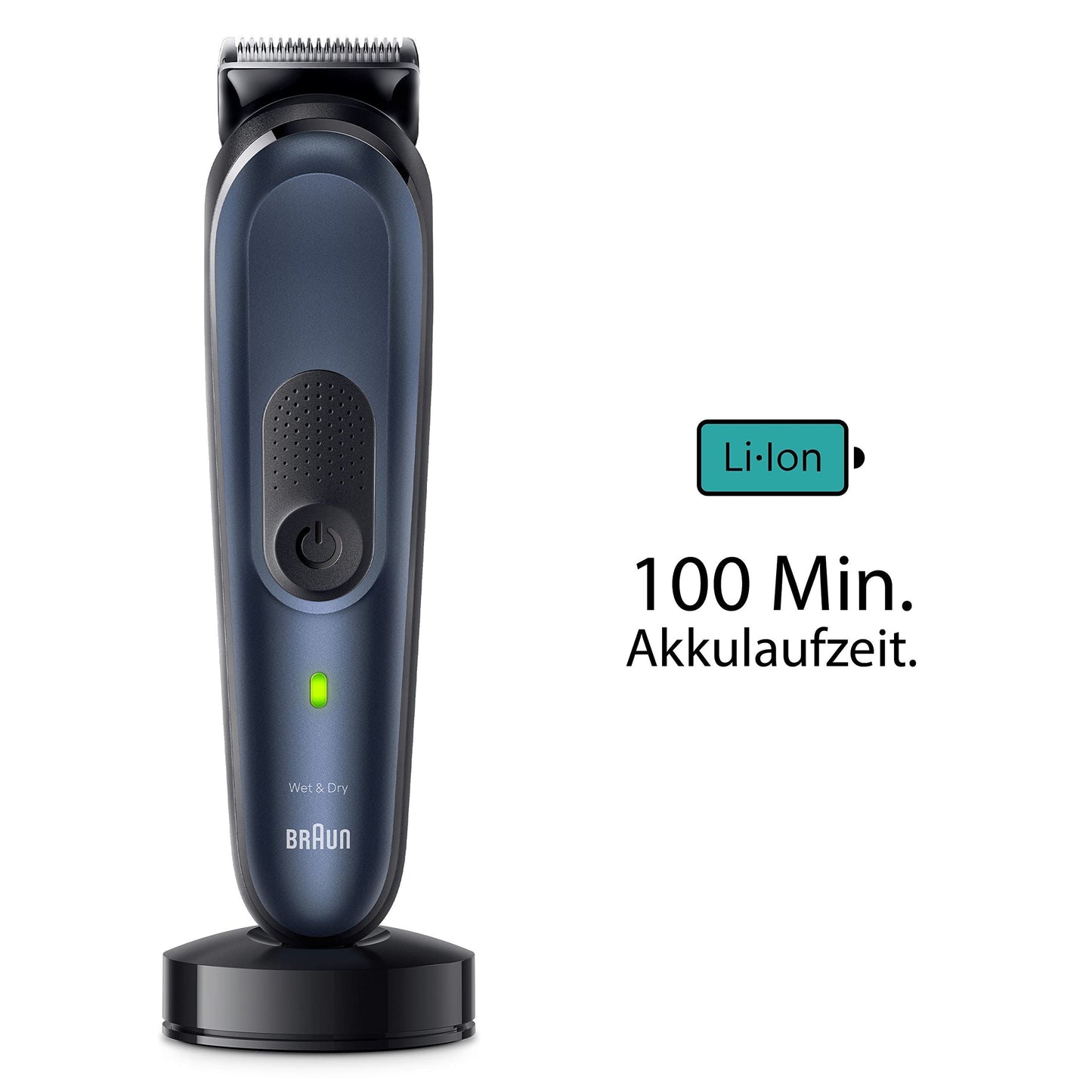 Braun All-In-One Bartpflege Bodygroomer Set, 10-in-1 Barttrimmer/Bartschneider, Nasenhaartrimmer, Trimmer/Haarschneider Herren, Haarschneidemaschine, wasserdicht, 100 Min. kabellose Laufzeit, MGK7410