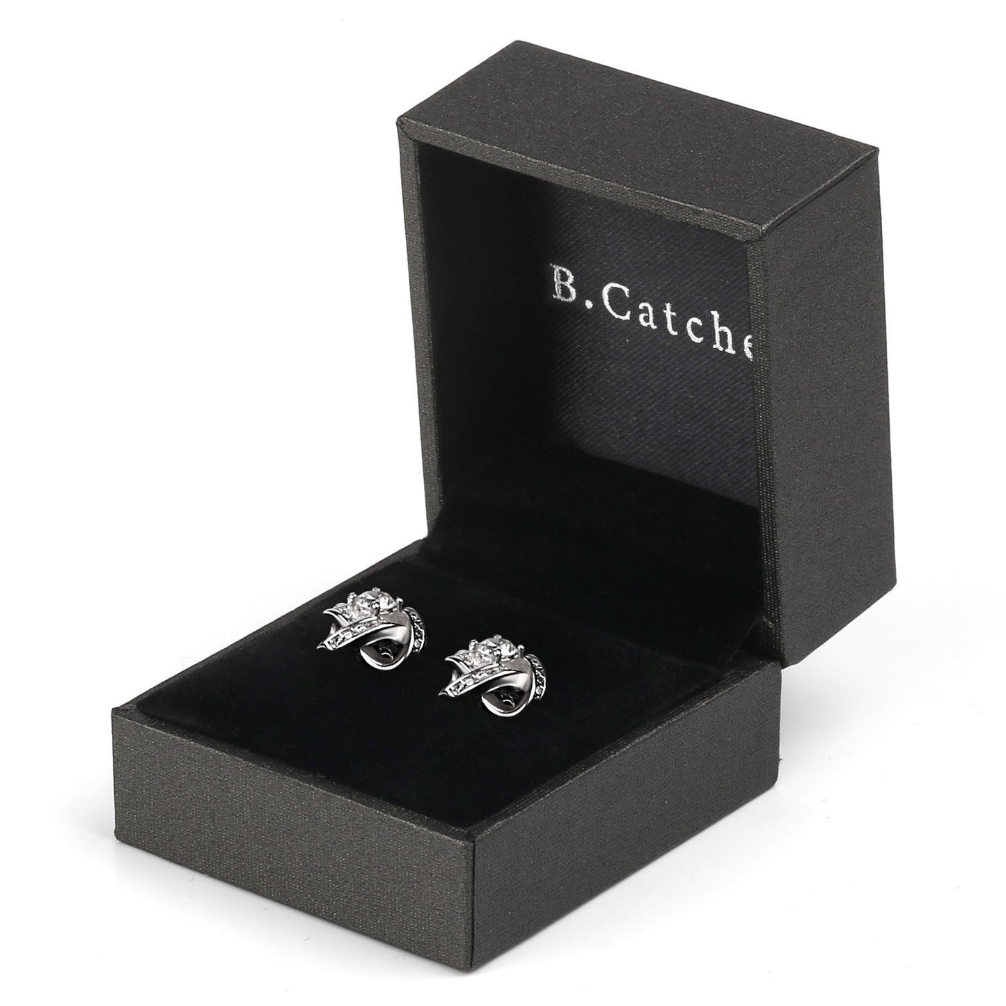 B.Catcher Ohrringe Damen Ohrstecker 925 Sterling Silber Ohrschmuck Twist-Würfel Liebe Set Schmuck Zirkonia Geschenk für Damen