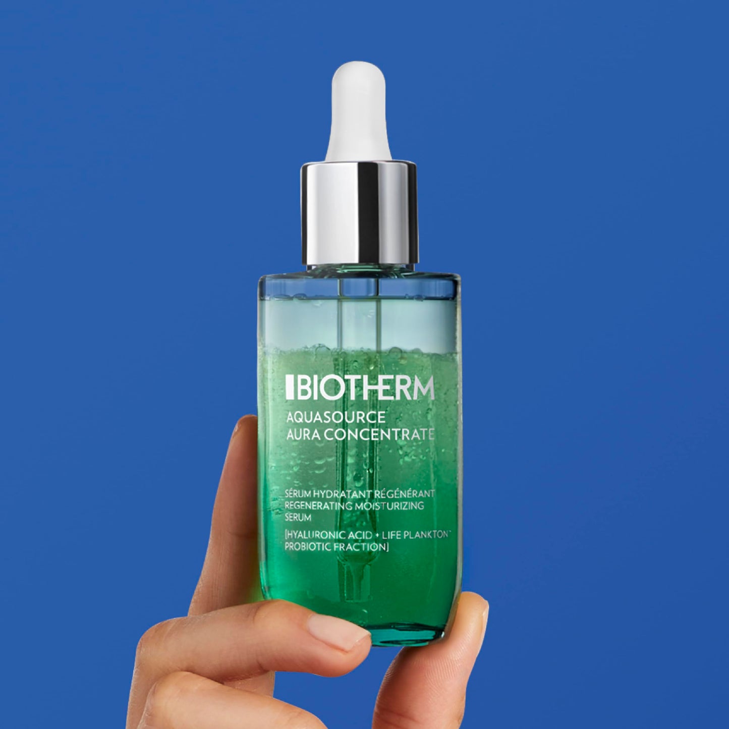 Biotherm Aquasource Biphase Serum, pflegendes Gesichtsserum mit Aura Leaf und Life Plankton, tiefenwirksames Serum für eine genährte Haut und einen natürlichen Glow, 50 ml