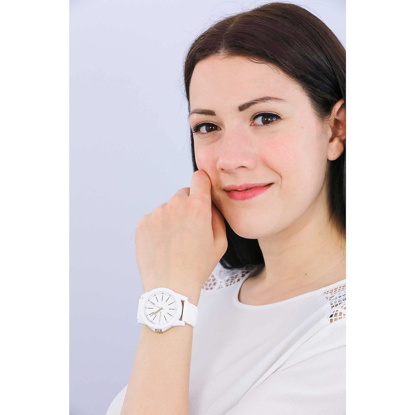 Armani Exchange Watch For Women, Quartz Movement and 40mm Case Size with Stainless steel, Leather or Silicone strap