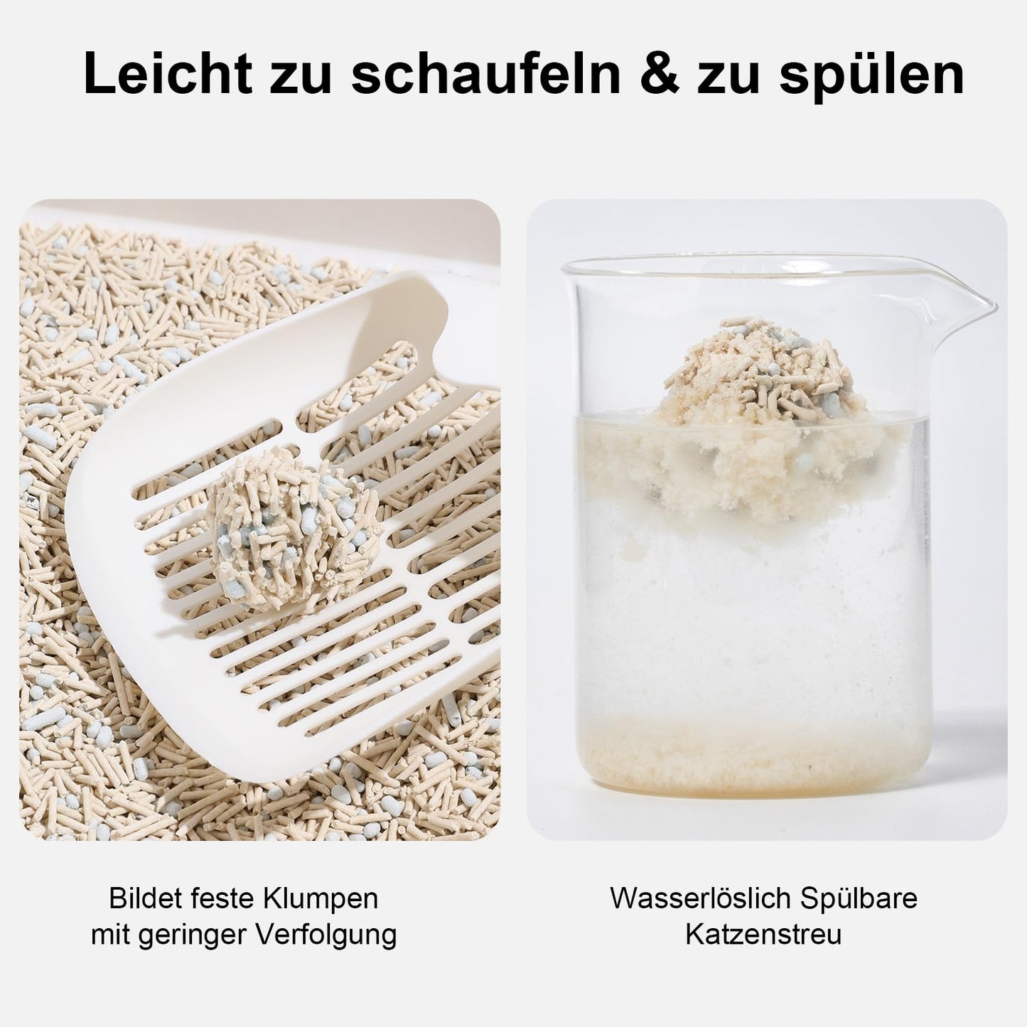 FUKUMARU Tofu Katzenstreu 10.8kg, schnell klumpendes Katzenstreu mit super saugfähigem Material, sofort absorbierend, staubfreies, geringe Spurenbildung, spült in der Toilette,Geruchskontrolle