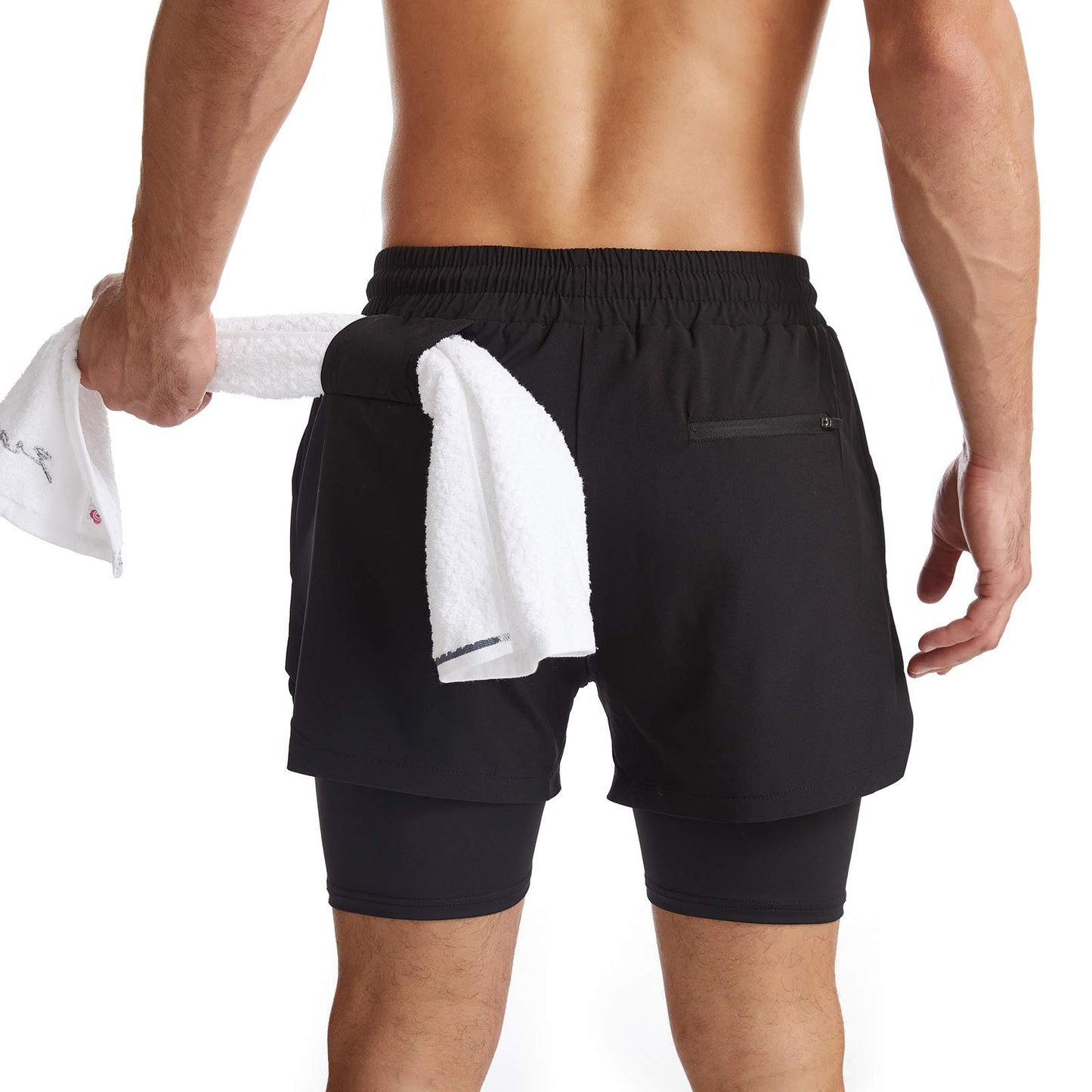 Danfiki Laufshorts Herren Kurze Sporthose Kurz mit Tasche Laufhose Herren Kurzmit Taschen Hosen Fitness Laufhose