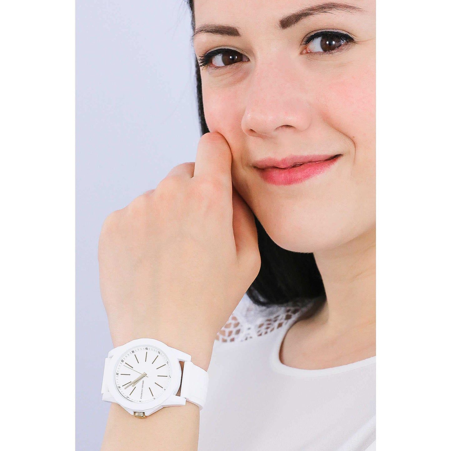 Armani Exchange Watch For Women, Quartz Movement and 40mm Case Size with Stainless steel, Leather or Silicone strap