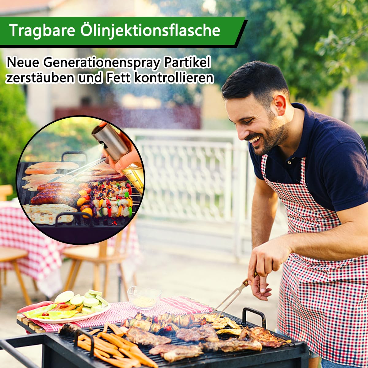BETA NOBLE〖Verstärkte〗Ölsprüher zum Kochen, Öl Sprühflasche, Ölspray zum Kochen, Olivenölsprüher für Salat, Grillen, Backen in der Küche