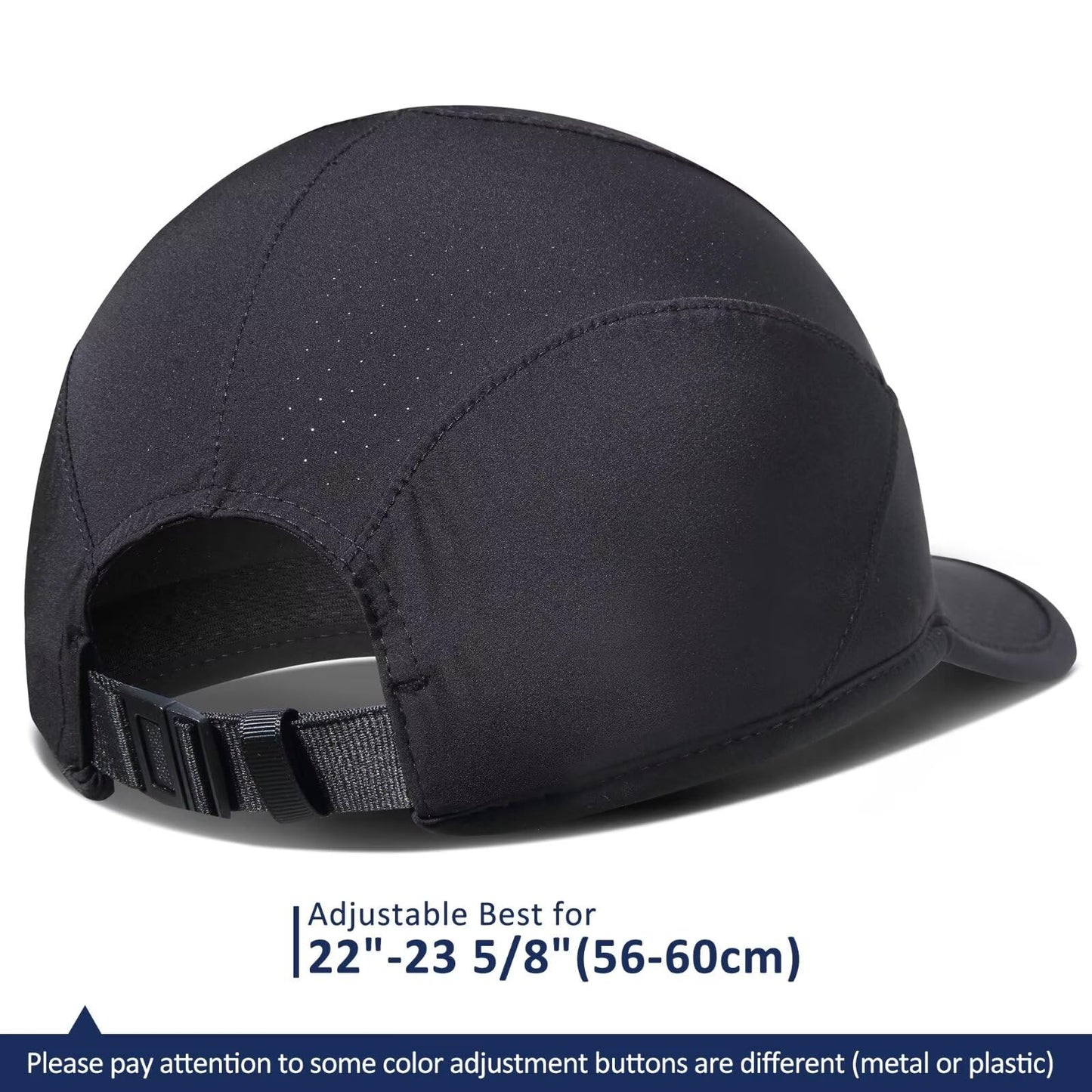 Sport Cap,Soft Brim Lightweight Waterproof Running Hat Breathable Baseball Cap Quick Dry Sport Caps Cooling Portable Sun Hats for Men Performance Cloth Workouts and Outdoor Activities Black