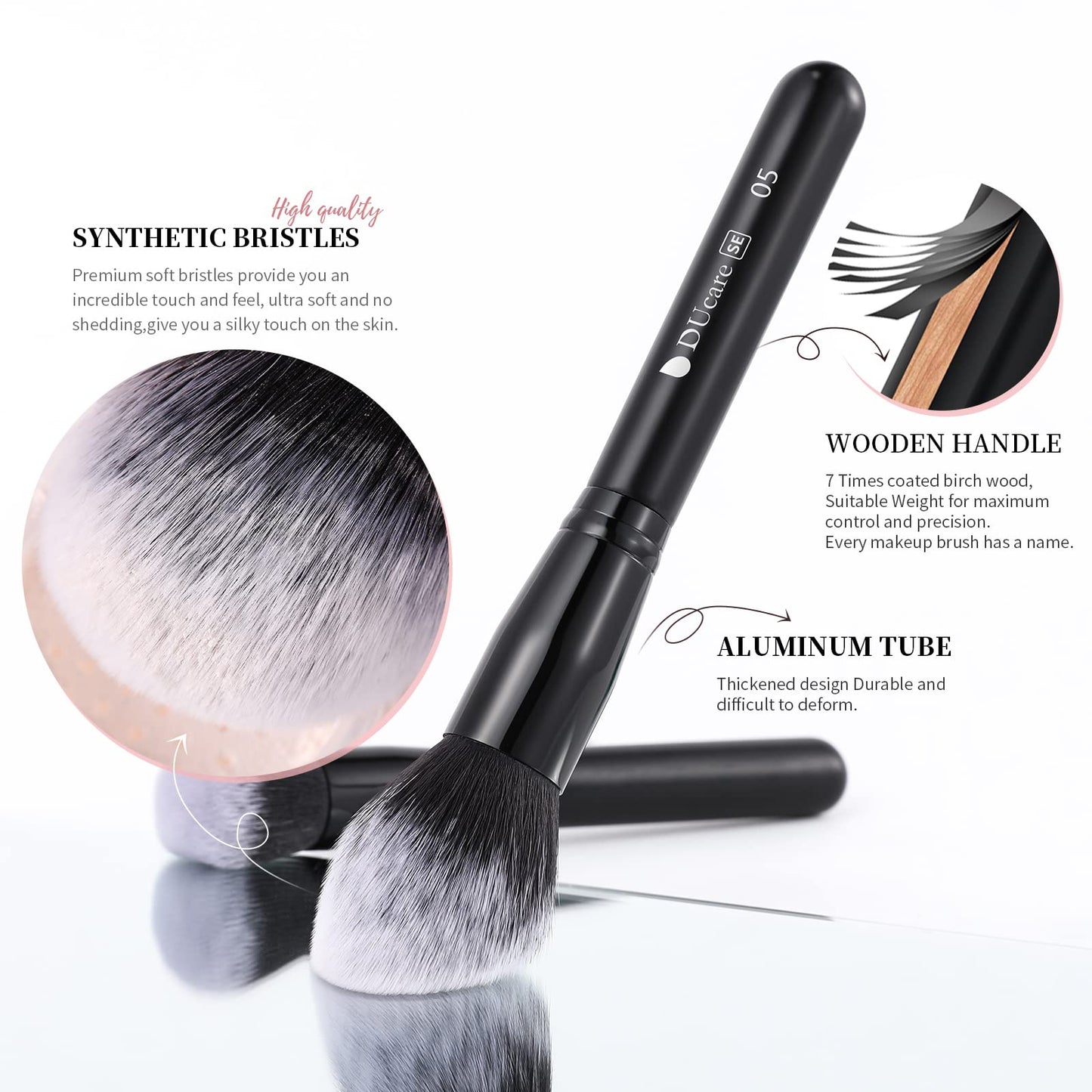 DUcare Pinselset Makeup 27 Stücke Professional Make up Matte Premium Hair Kabuki Foundation Pinsel Blending Lidschatten Schminkpinsel set